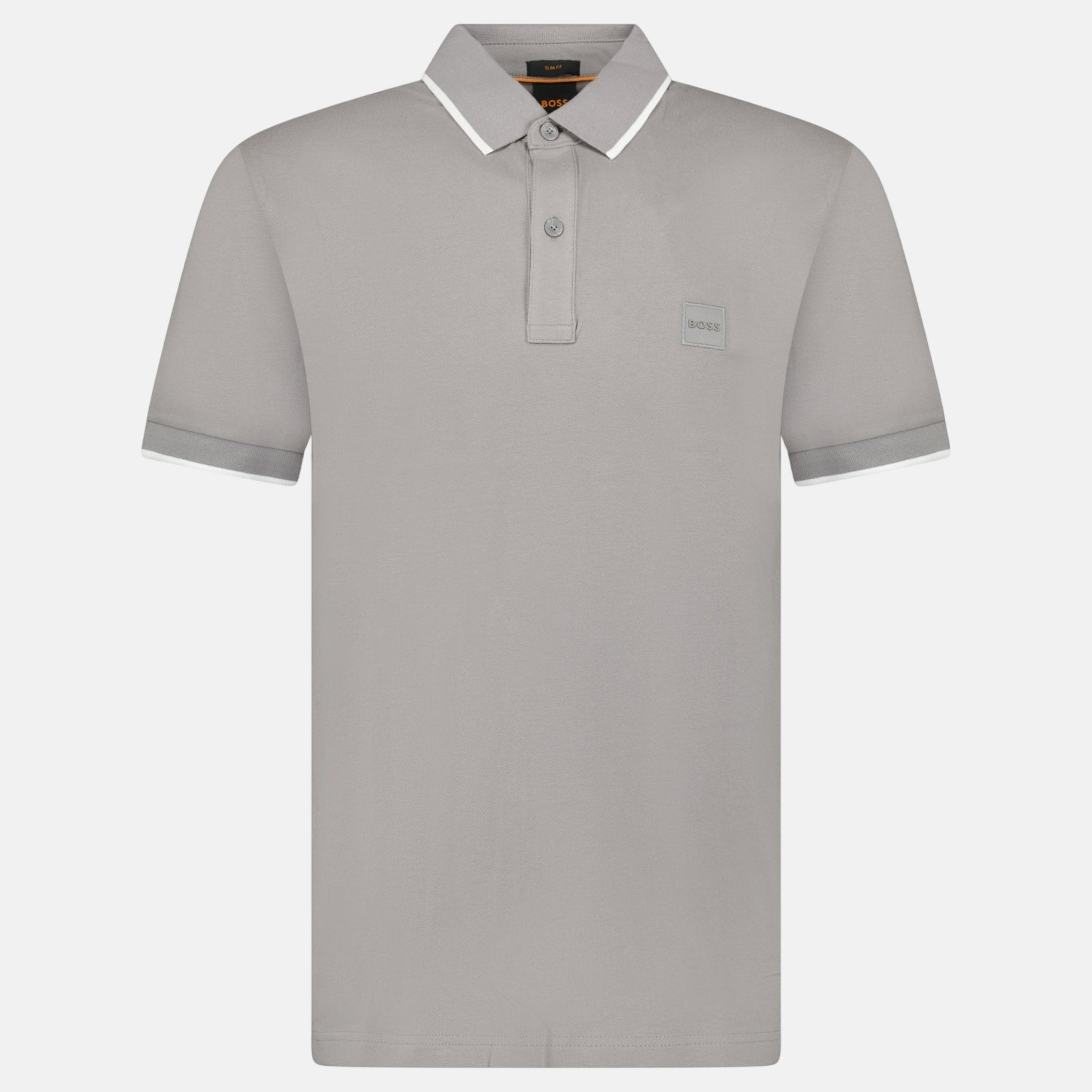 BOSS Passertip Polo Shirt Grey - sku-55535518024061 - northern threads uk