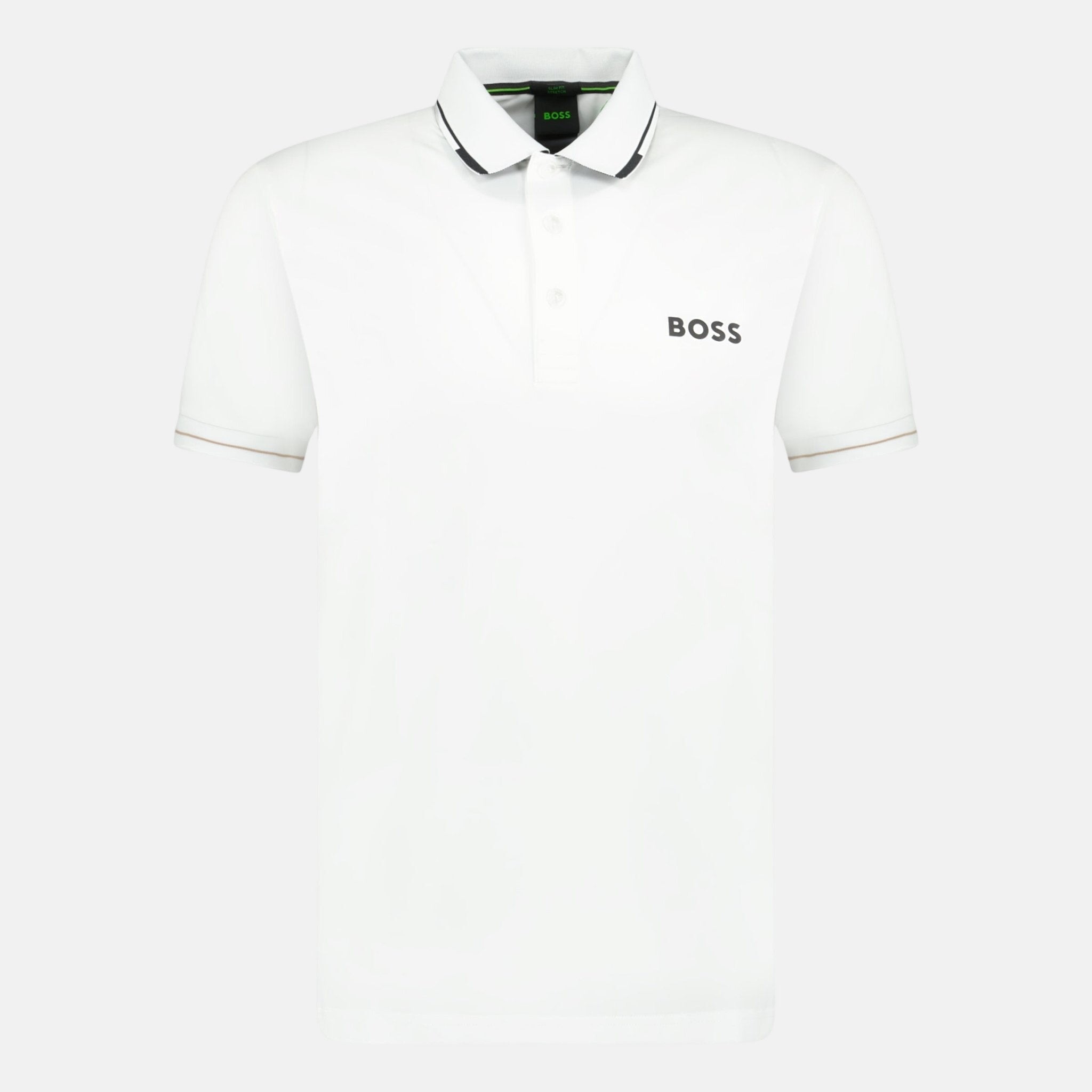 BOSS Paul Pro Polo Shirt White - B17 - northern threads uk