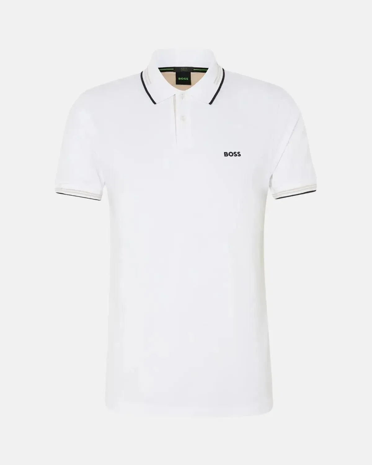 BOSS PAUL SLIM FIT POLO SHIRT WHITE - HUGO-BOSS-50506193-106-M - northern threads uk