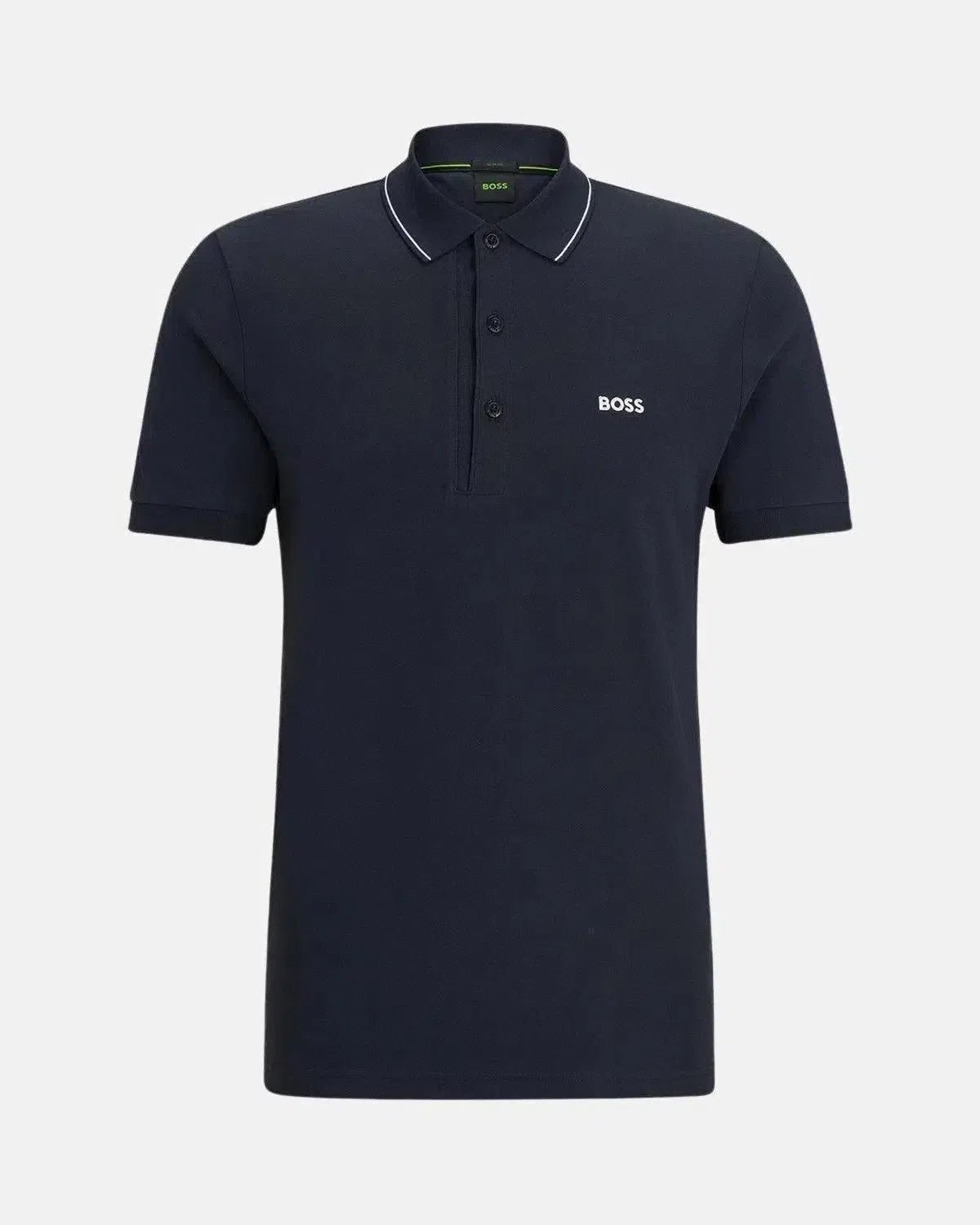 BOSS PAULE 4 SLIM FIT POLO SHIRT DARK BLUE - HUGO-BOSS-50506195-402-M - northern threads uk