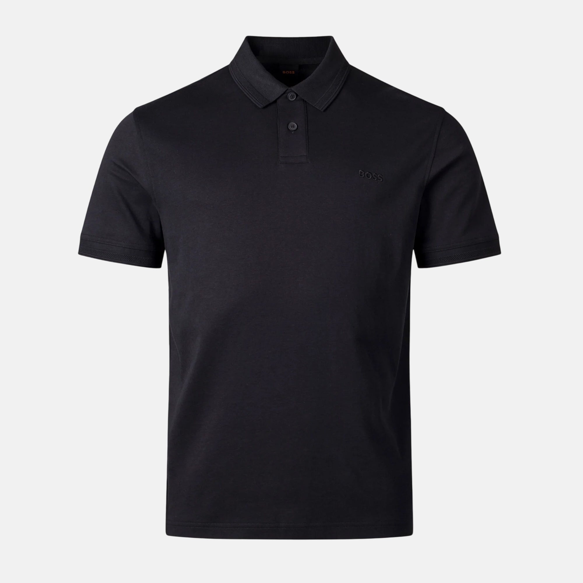 BOSS Pe Interlock Polo Shirt Black - SPR319-M - northern threads uk