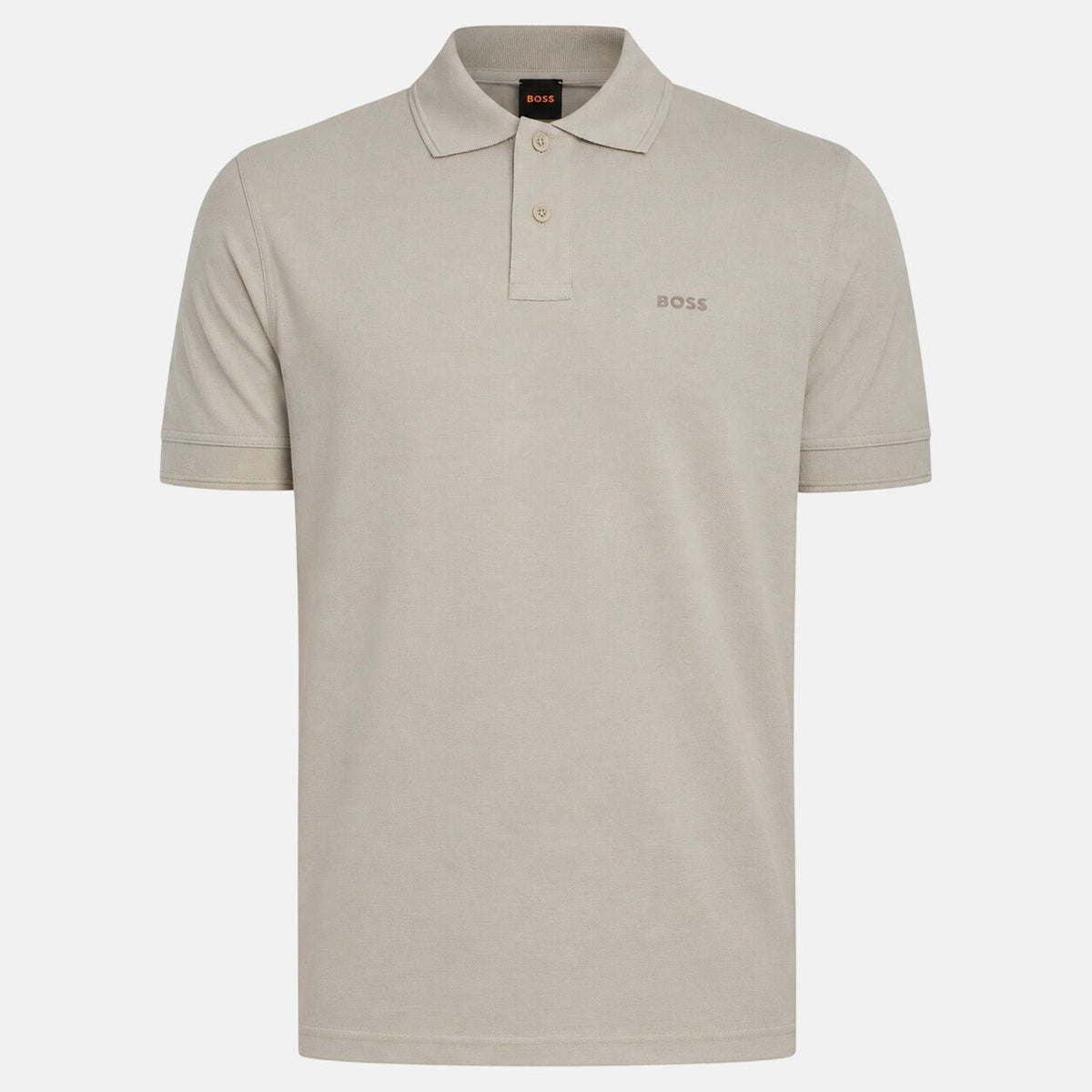 BOSS Prime Cotton Pique Polo Shirt Light Beige/Beige | Northern Threads Designer Menswear