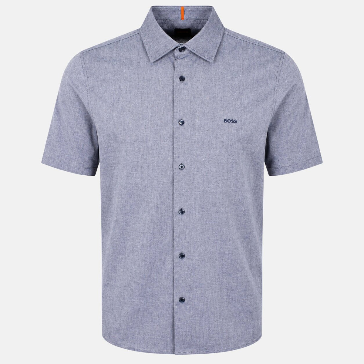 BOSS Rash Short Sleeve Shirt Navy | Northern Threads Designer Menswear