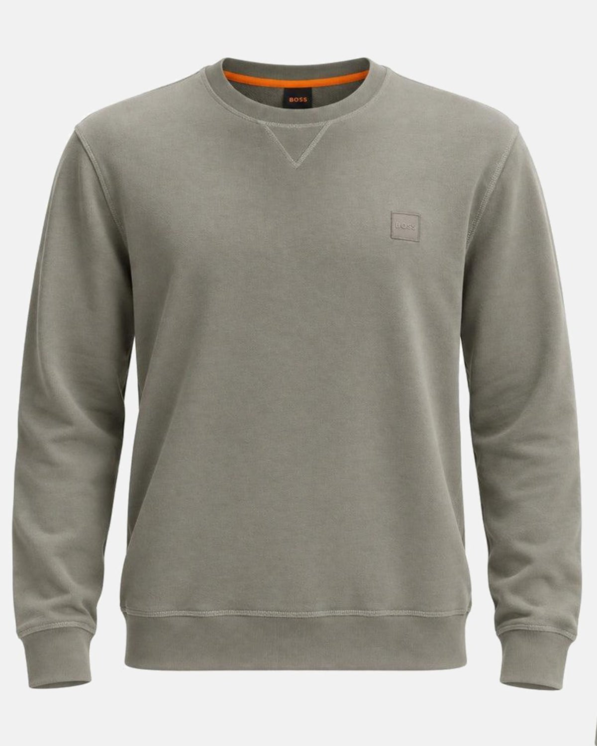 BOSS Reg Fit Westart Sweatshirt Open Grey | Northern Threads Designer Menswear