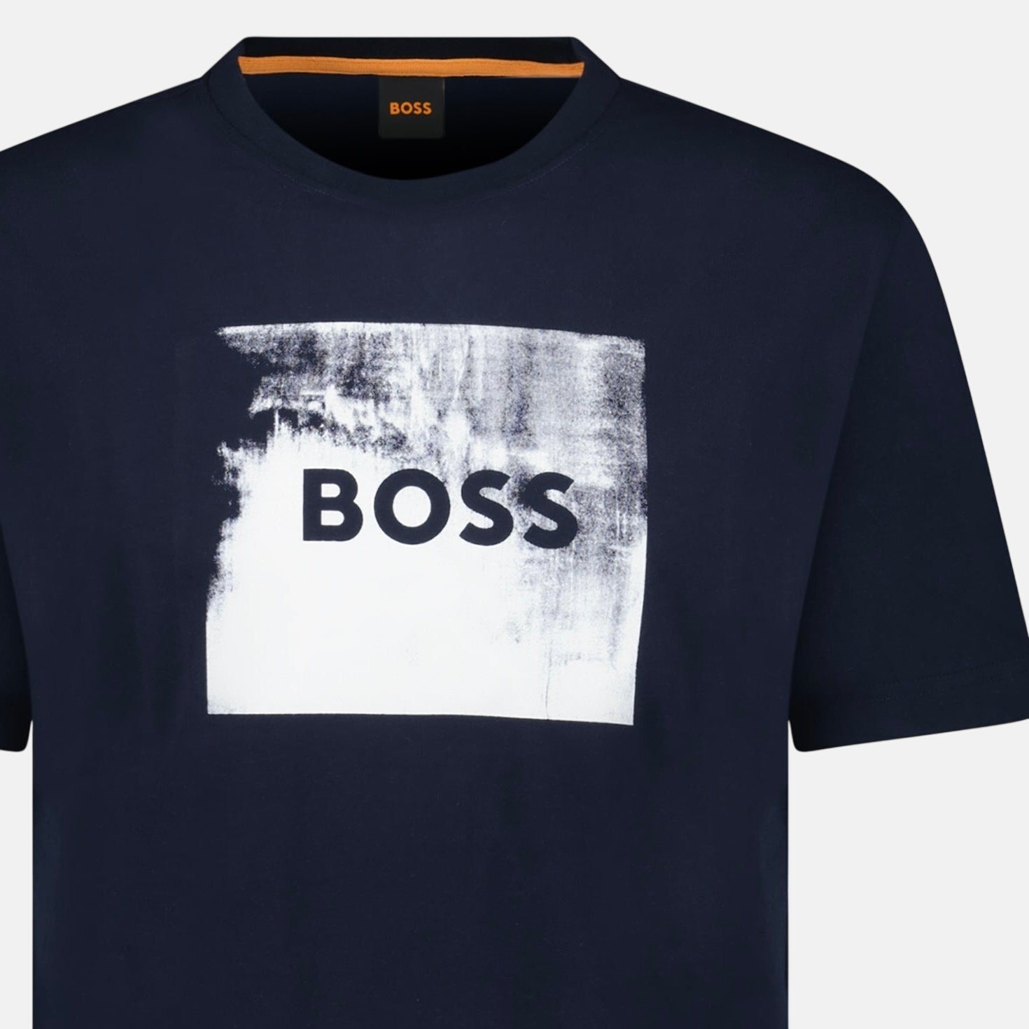 BOSS Regular Fit Graphic Print T-Shirt Navy - C11 - northern threads uk