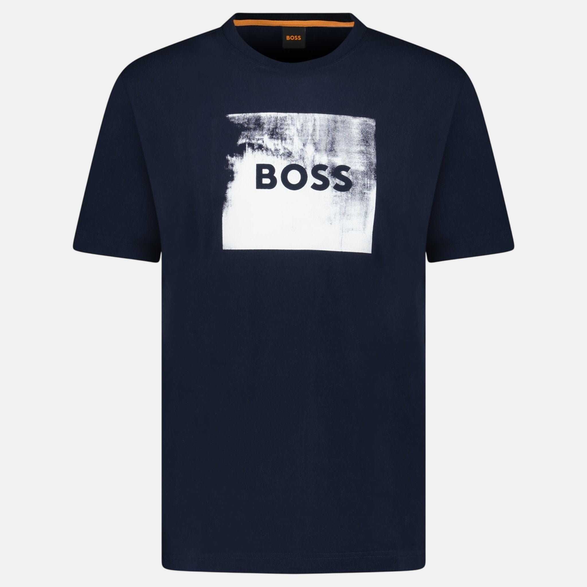 BOSS Regular Fit Graphic Print T-Shirt Navy - C11 - northern threads uk