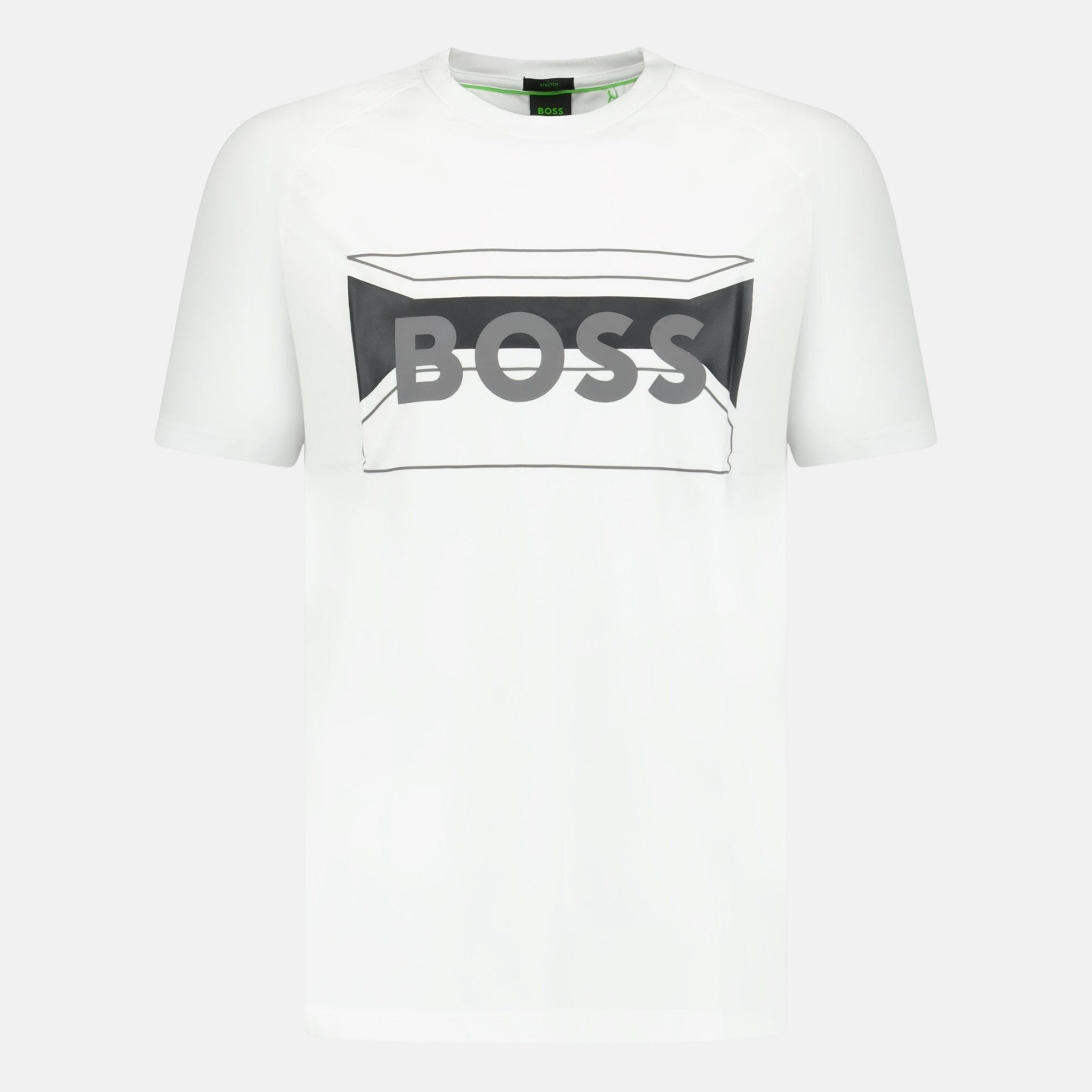 BOSS Regular - Fit Logo Artwork T-Shirt White - A56 - northern threads uk
