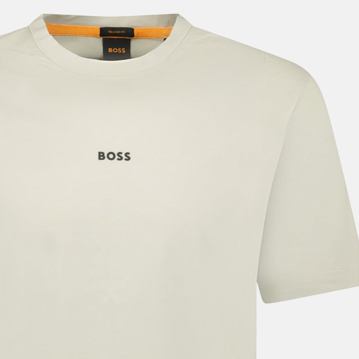 BOSS Relaxed-Fit Stretch Cotton T-Shirt Beige | Northern Threads Designer Menswear
