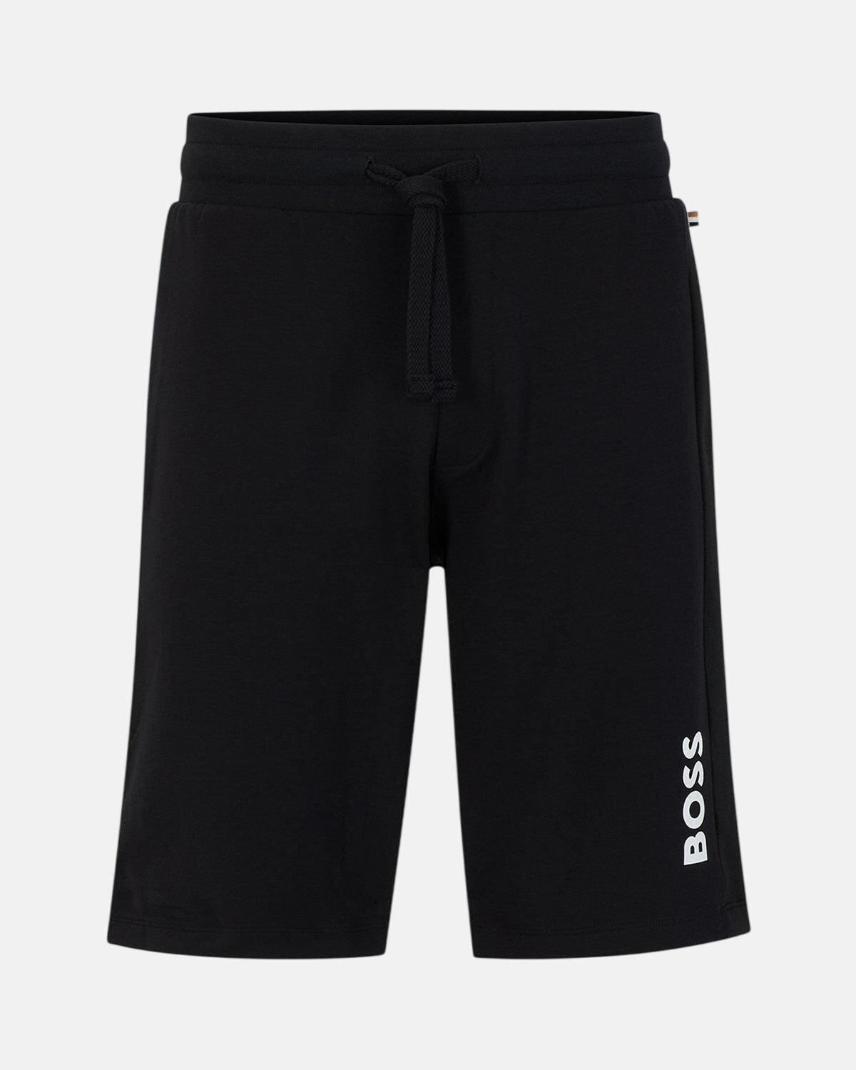 BOSS SIGNATURE STRIPE LOUNGEWEAR SHORTS BLACK - HUGO-BOSS-50491511-001-XS - northern threads uk
