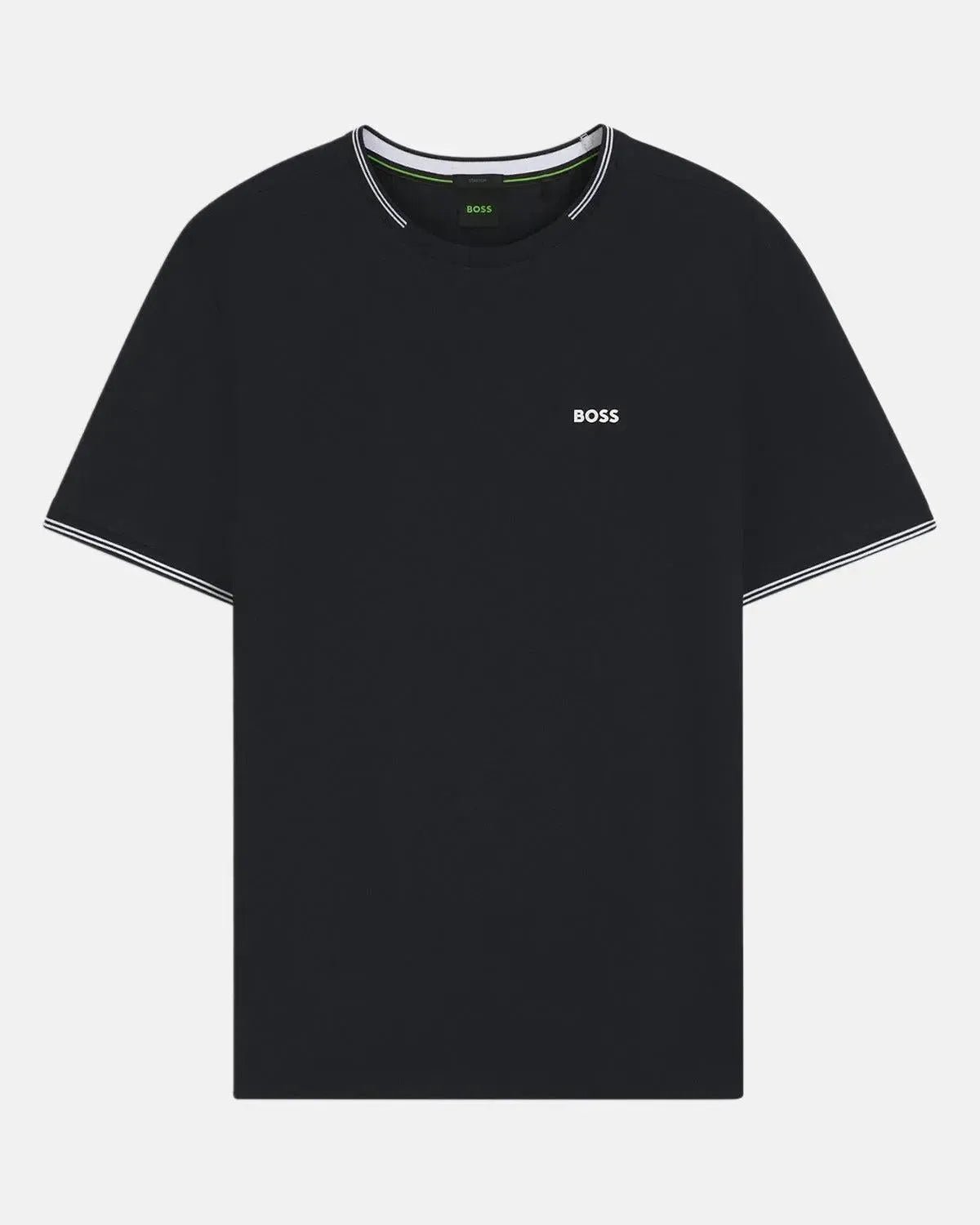 BOSS TAUL STRETCH COTTON TIPPED T - SHIRT DARK BLUE - HUGO-BOSS-50521245-402-S - northern threads uk