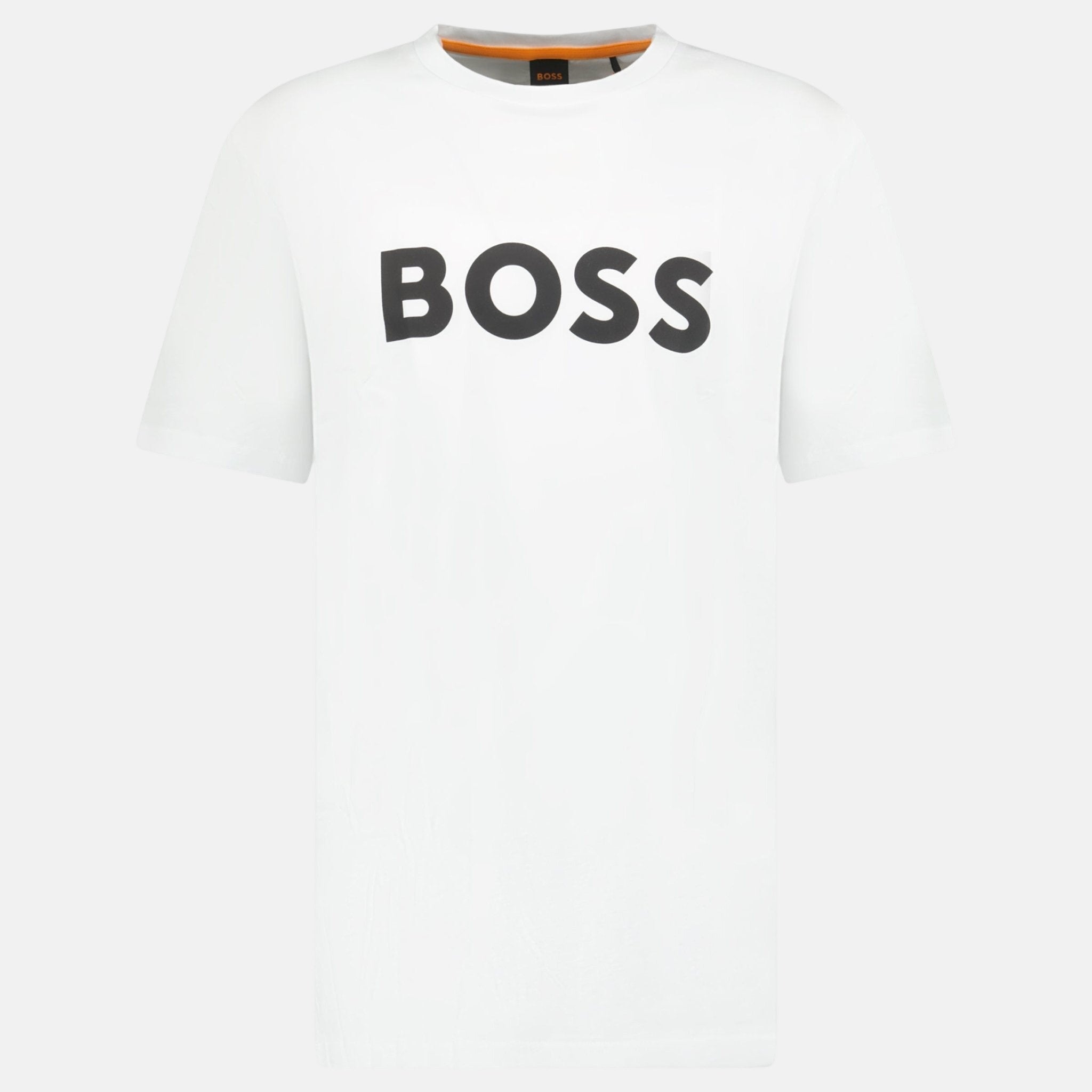 BOSS Thinking 1 Logo T-Shirt White - sku-55535874474365 - northern threads uk