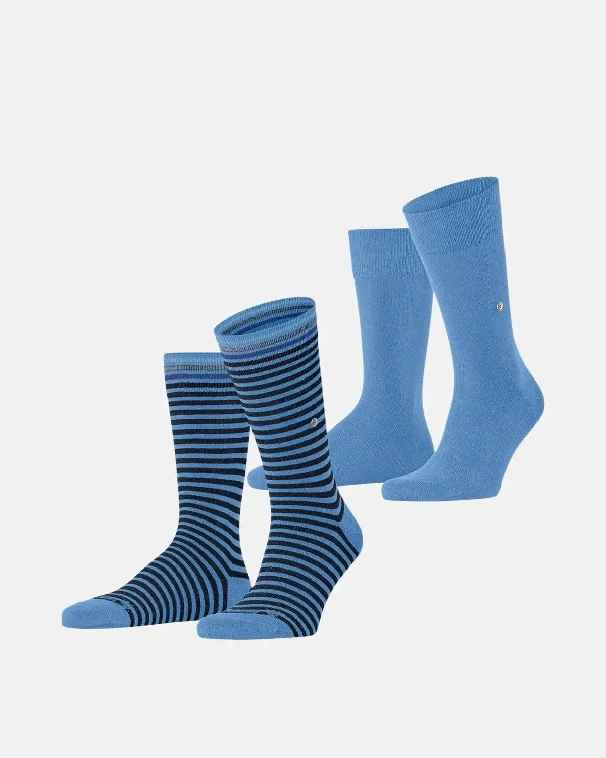 BURLINGTON EVERYDAY STRIPE 2 - PACK SOCKS MARINA - BURLINGTON-21087-6884-40-46 - northern threads uk