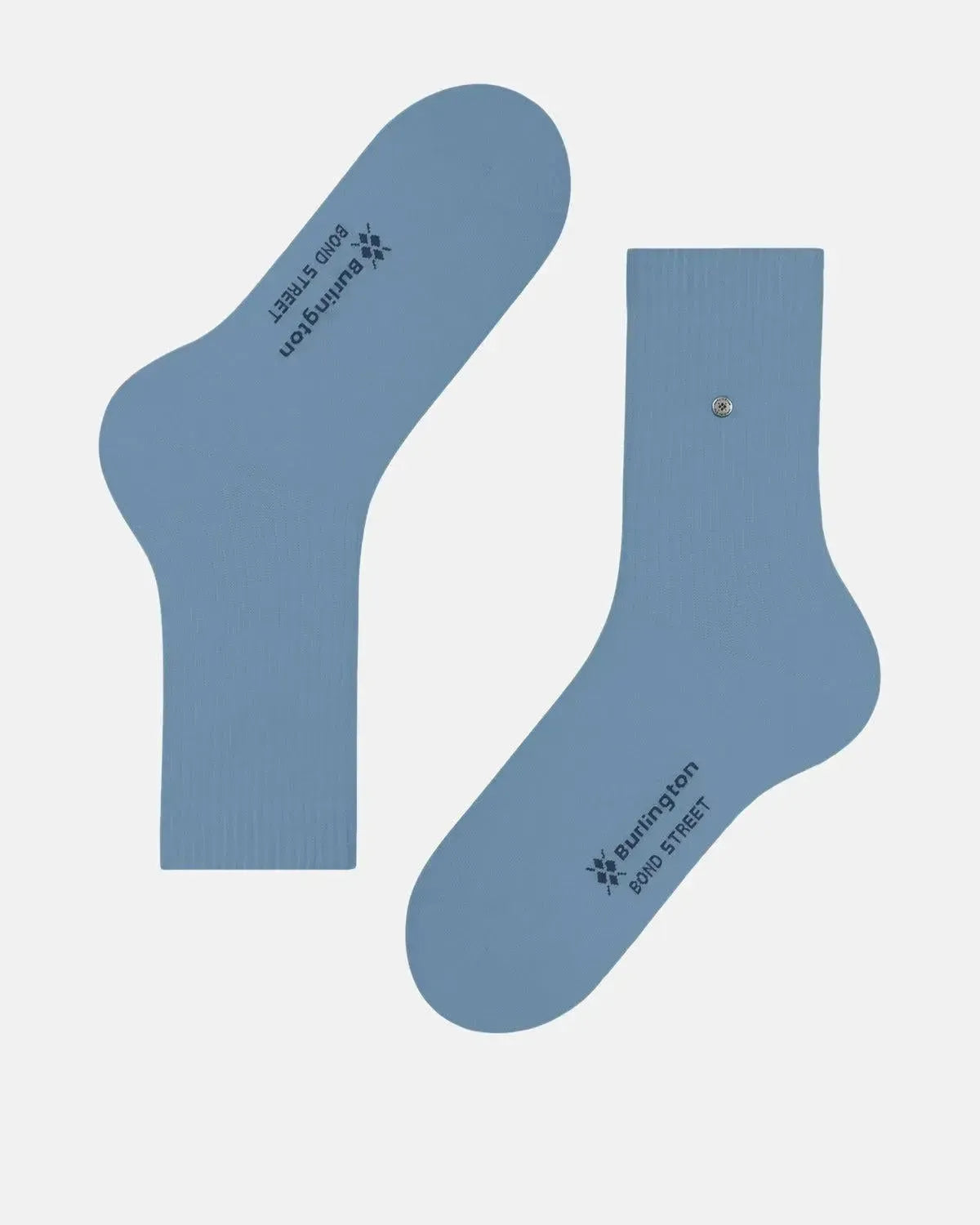 BURLINGTON SOCKS-BURLINGTON BOND STREET SOCKS SKY BLUE-NORTHERN THREADS DESIGNER MENSWEAR