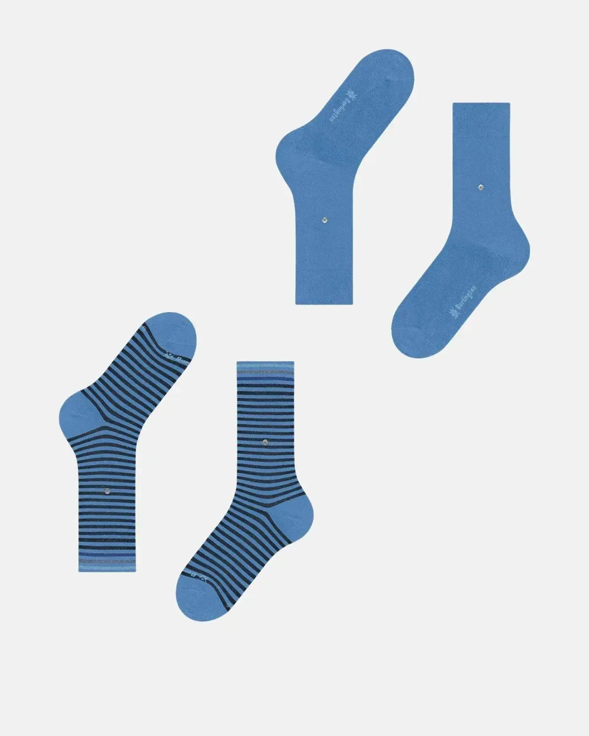 BURLINGTON SOCKS-BURLINGTON EVERYDAY STRIPE 2-PACK SOCKS MARINA-NORTHERN THREADS DESIGNER MENSWEAR
