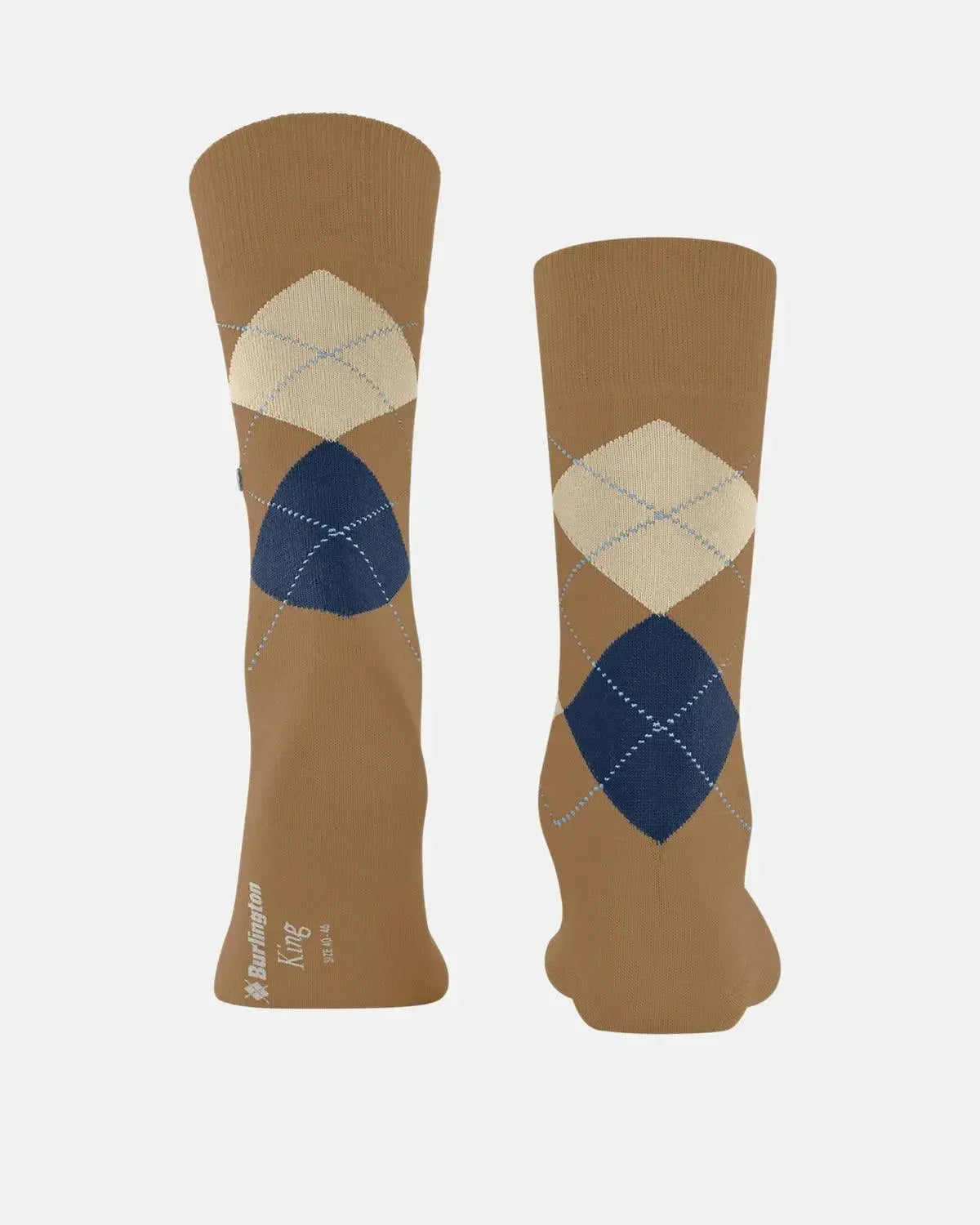 BURLINGTON SOCKS-BURLINGTON KING SOCKS NOUGAT-NORTHERN THREADS DESIGNER MENSWEAR