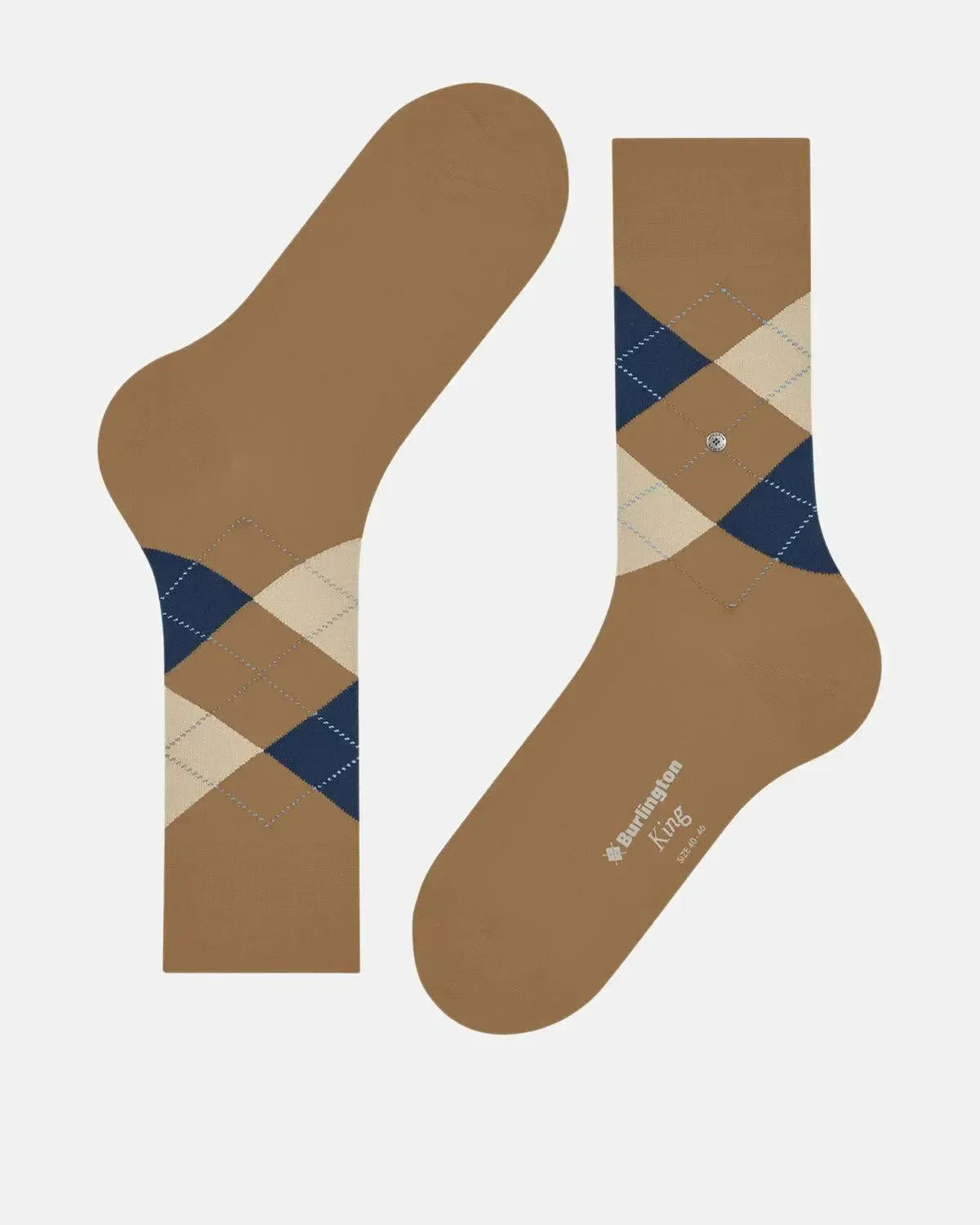 BURLINGTON SOCKS-BURLINGTON KING SOCKS NOUGAT-NORTHERN THREADS DESIGNER MENSWEAR