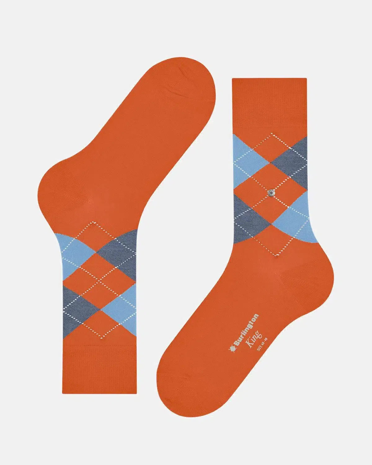 BURLINGTON SOCKS-BURLINGTON KING SOCKS PUMPKIN-NORTHERN THREADS DESIGNER MENSWEAR