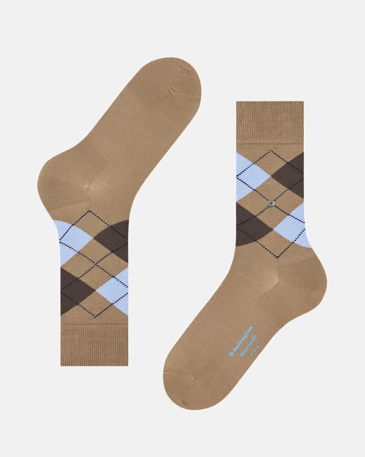 BURLINGTON SOCKS-BURLINGTON MANCHESTER SOCKS BEIGE-NORTHERN THREADS DESIGNER MENSWEAR
