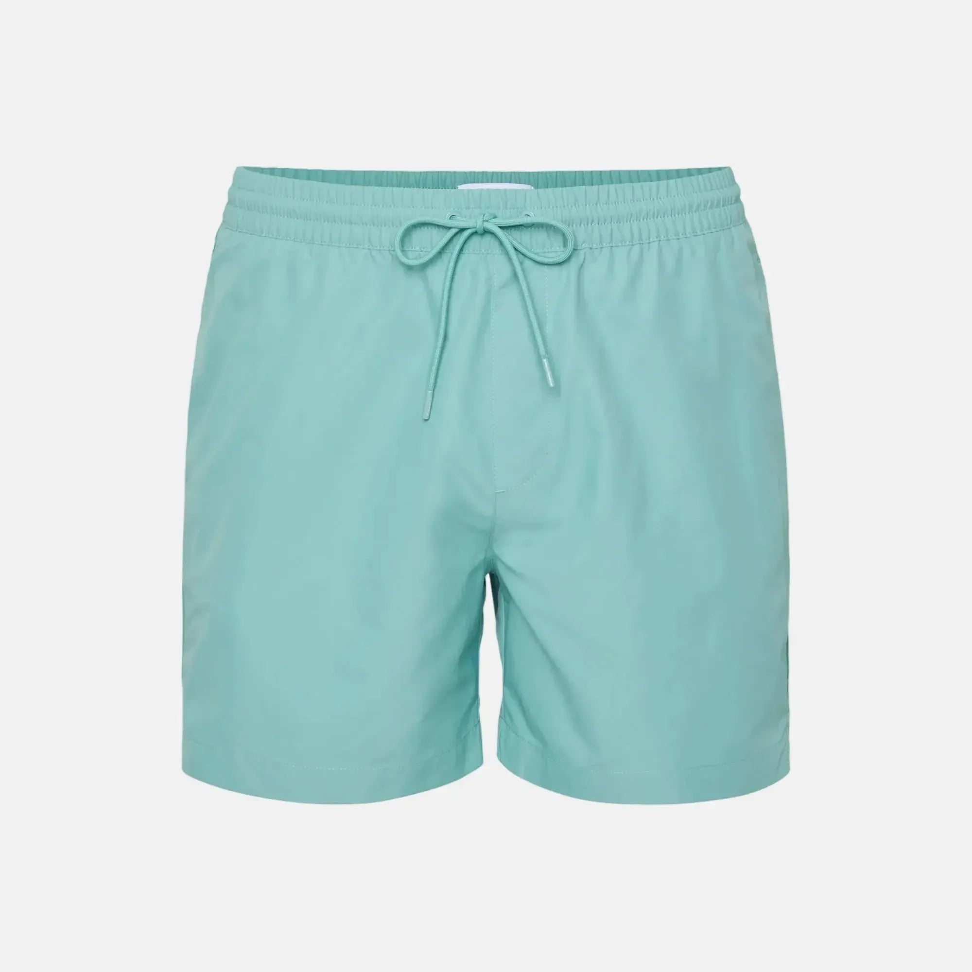 Calvin Klein Tape Logo Swim Shorts Saltwater Aqua - SS25241-S - northern threads uk