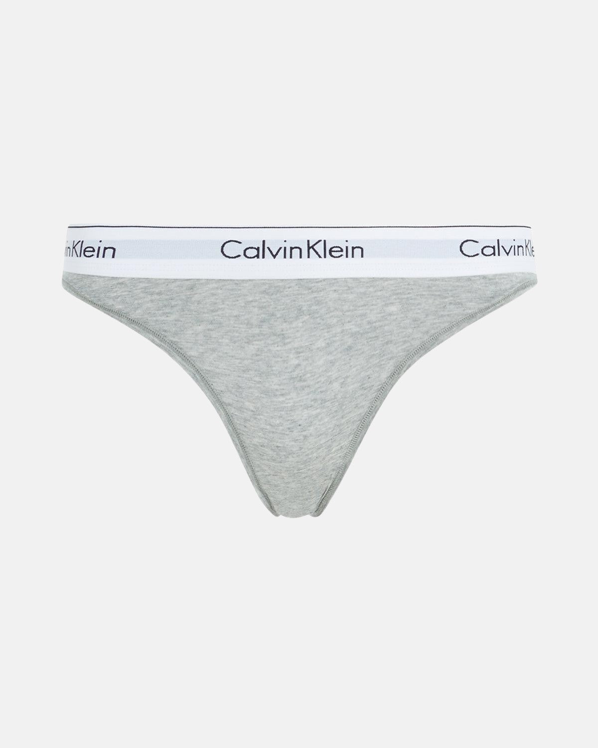 CALVIN KLEIN WOMENS MODERN COTTON BIKINI BRIEFS GREY HEATHER - CALVIN-KLEIN-F3787E-020-S - northern threads uk