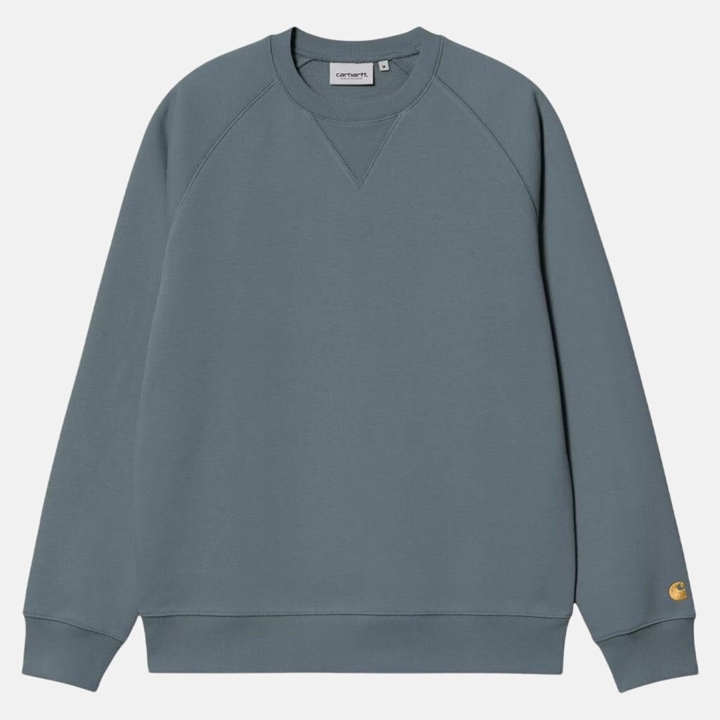 Carhartt WIP Chase Sweatshirt Cozy Blue Gold - SPR1280-S - northern threads uk