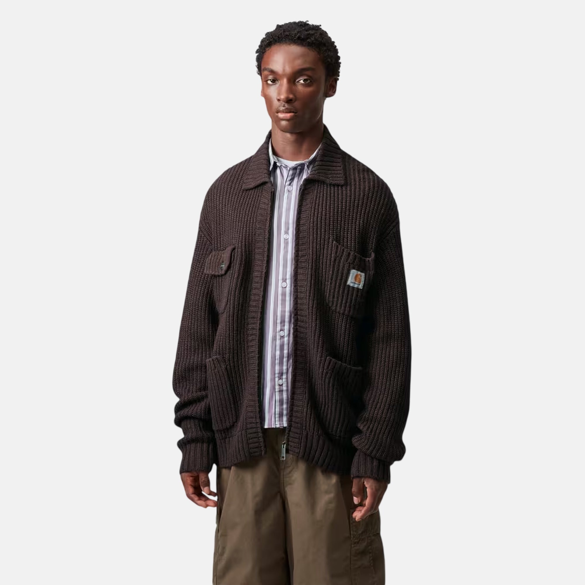 Carhartt WIP Chore Knit Jacket Palisander - SPR1148-S - northern threads uk
