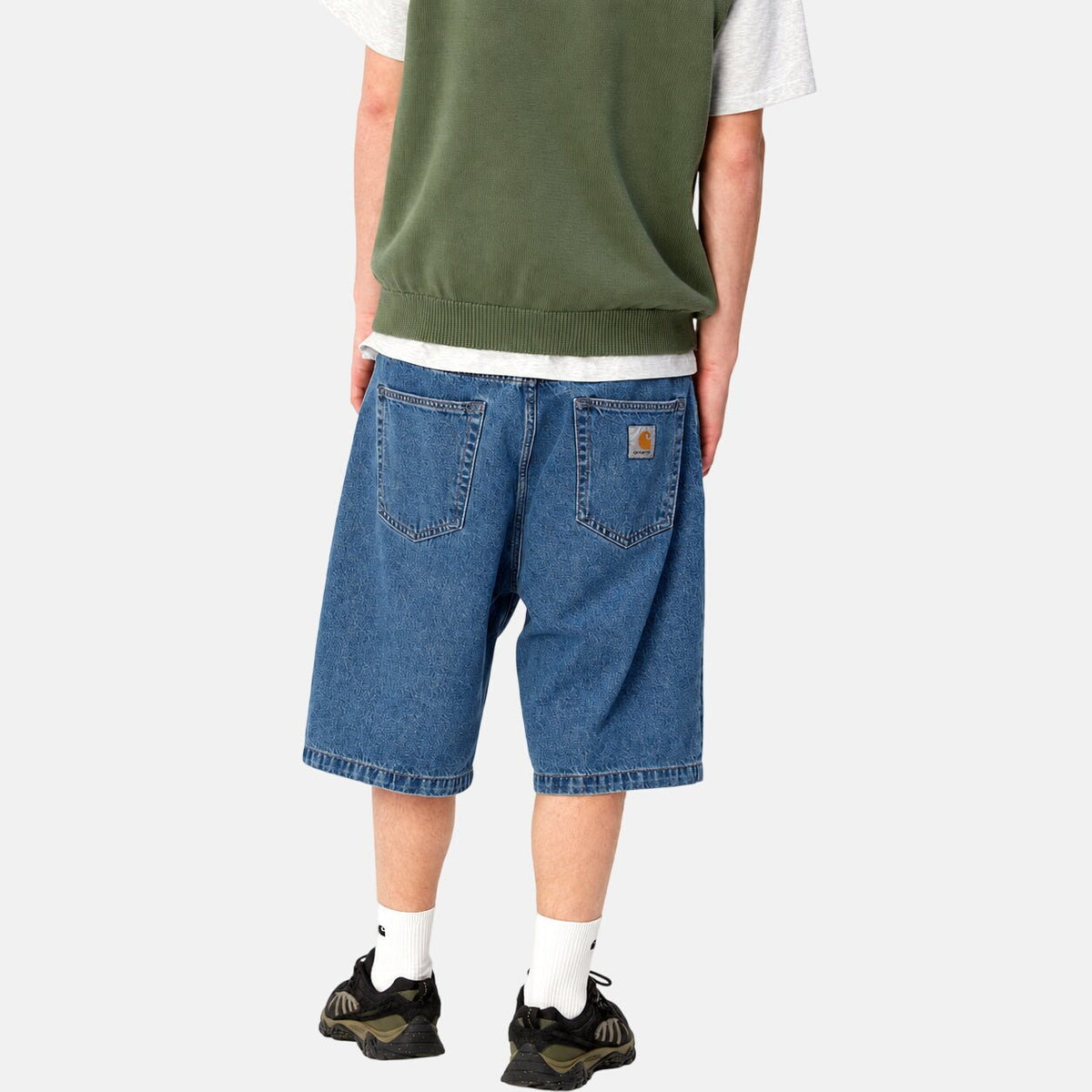 Carhartt WIP Denim Landon Short Blue Heavy Stone Wash | Northern Threads Designer Menswear