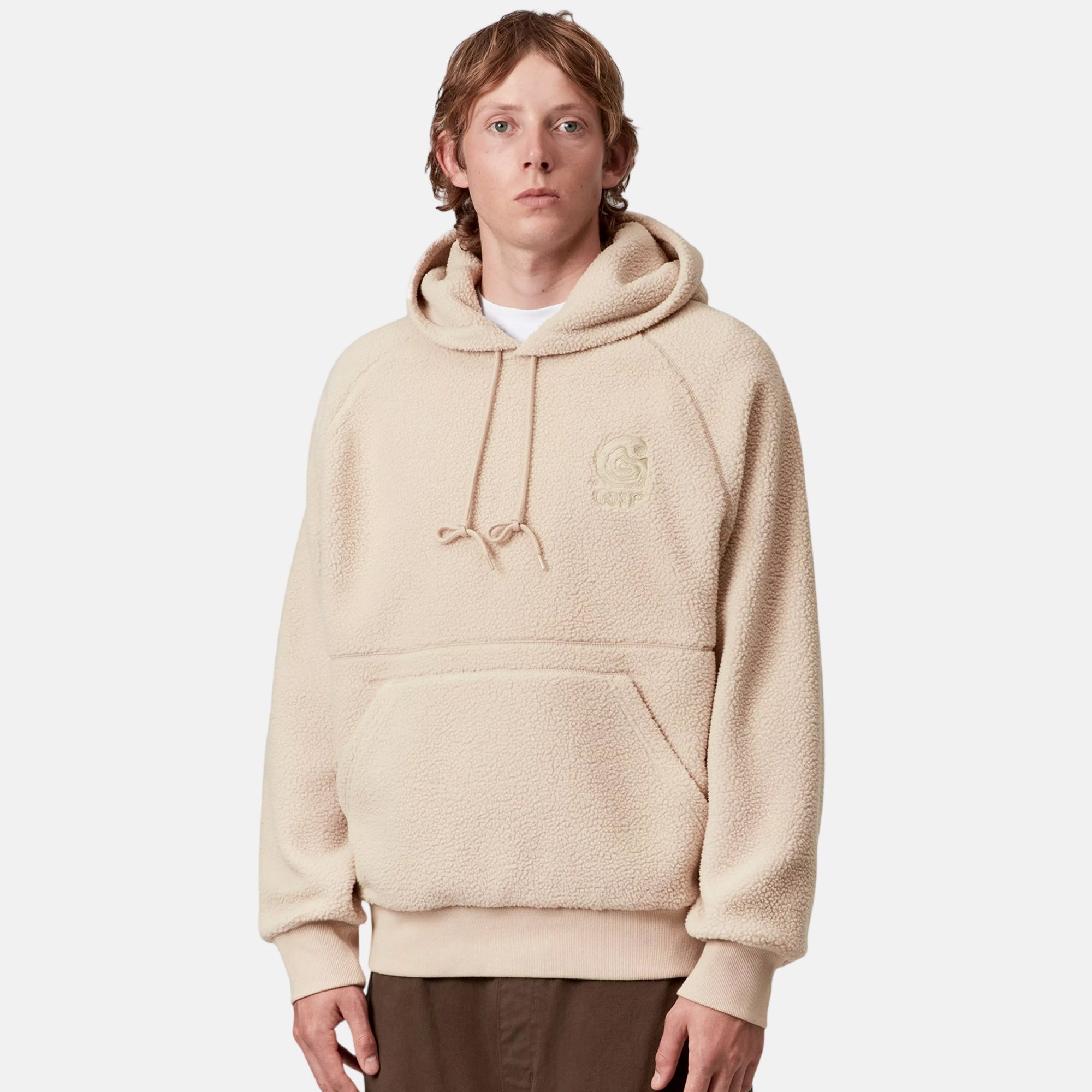 Carhartt WIP Hooded Helix Sweatshirt Fleur De Sel Wall - SPR831-S - northern threads uk
