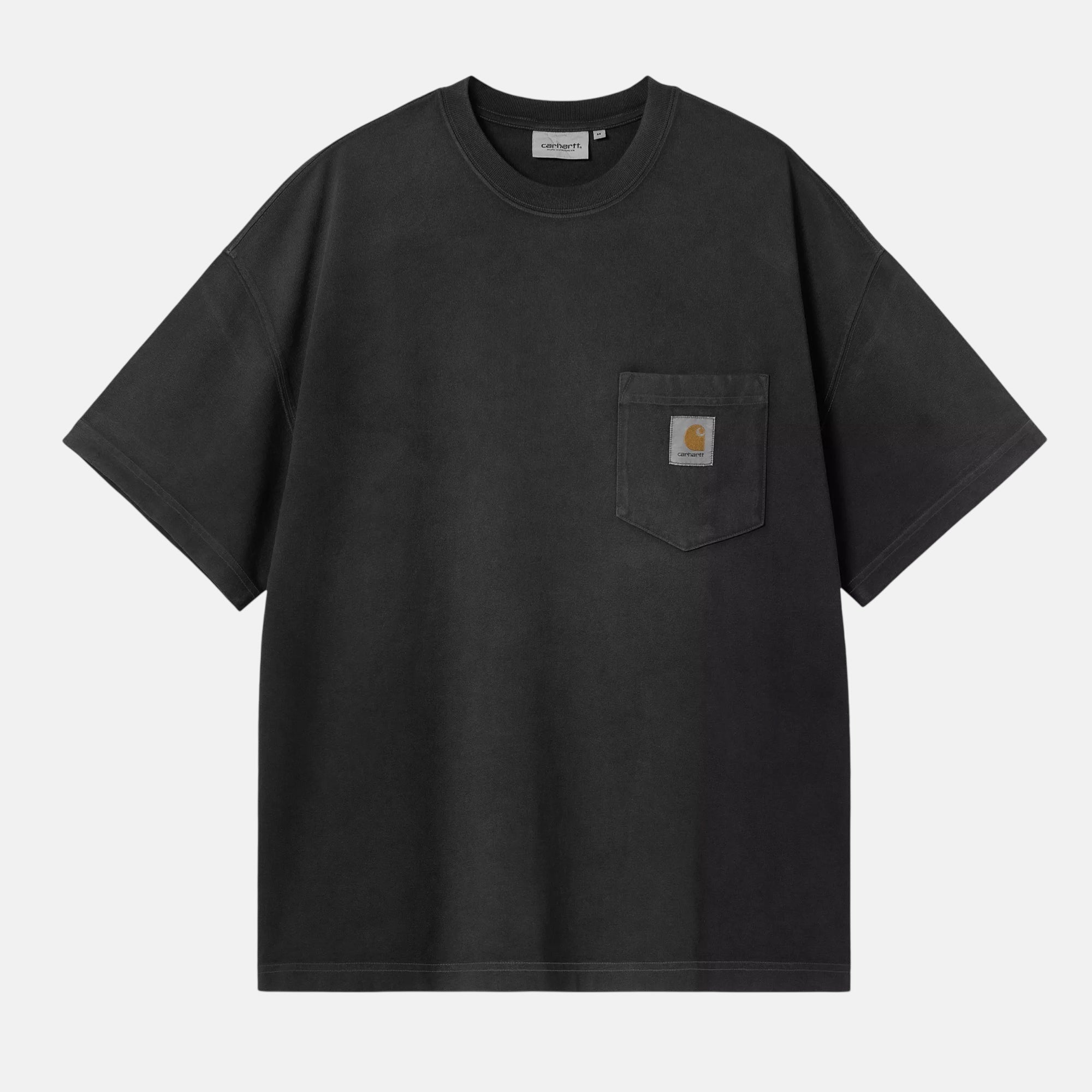 Carhartt WIP Hudson Pocket T-Shirt Black Chalk Wash - SPR498-S - northern threads uk