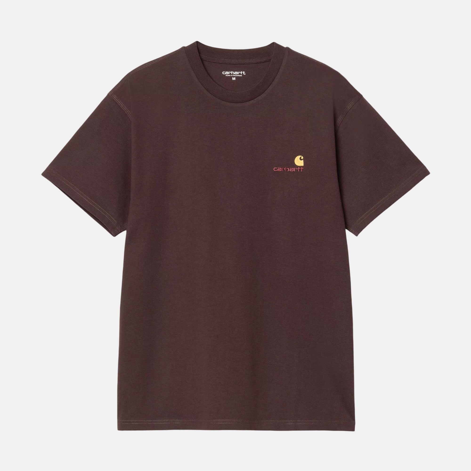 Carhartt WIP S/S American Script T-Shirt Palisander - SPR1025-M - northern threads uk