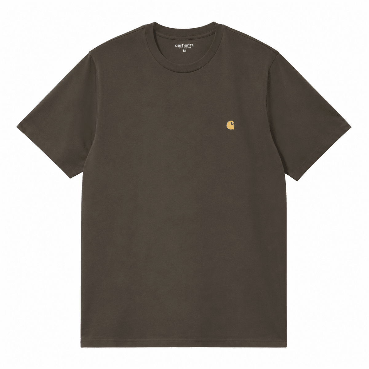 Carhartt WIP S/S Chase T-Shirt Shungite/Gold | Northern Threads Designer Menswear