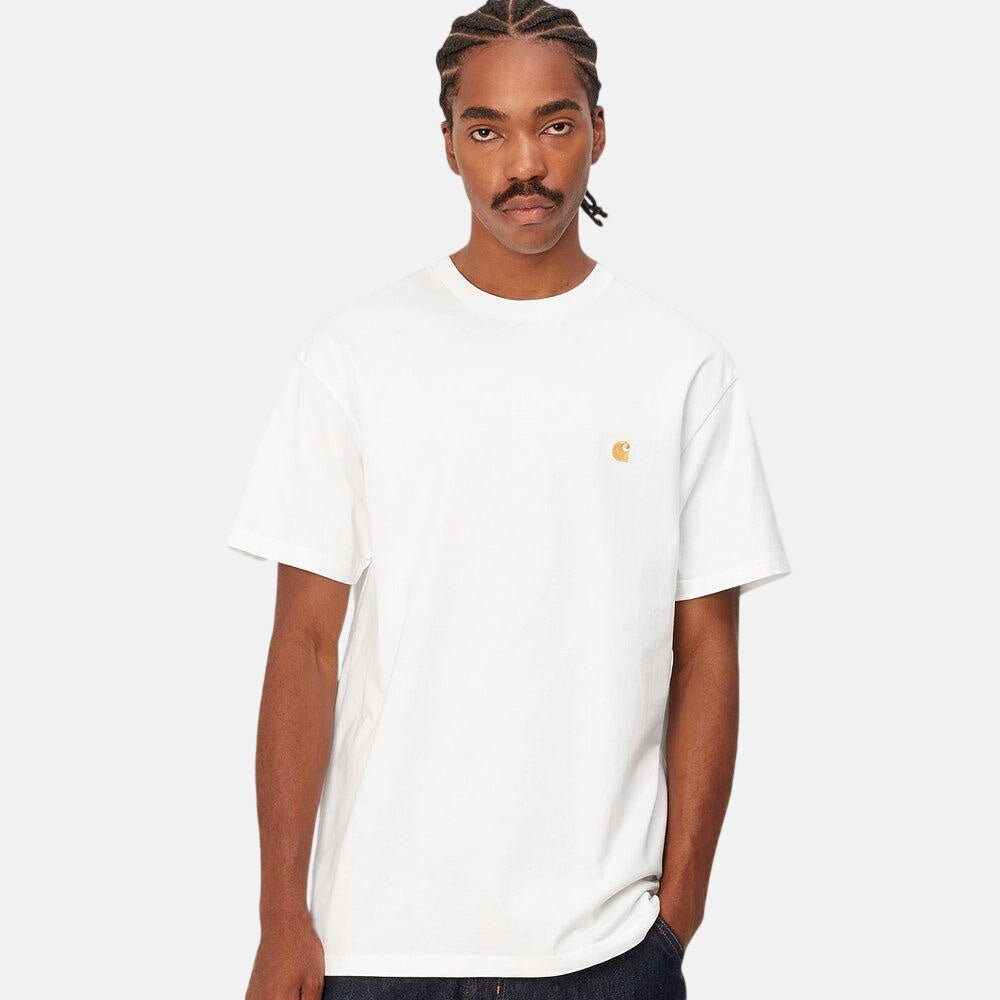 Carhartt WIP S/S Chase T-Shirt White Gold - SPR082-S - northern threads uk