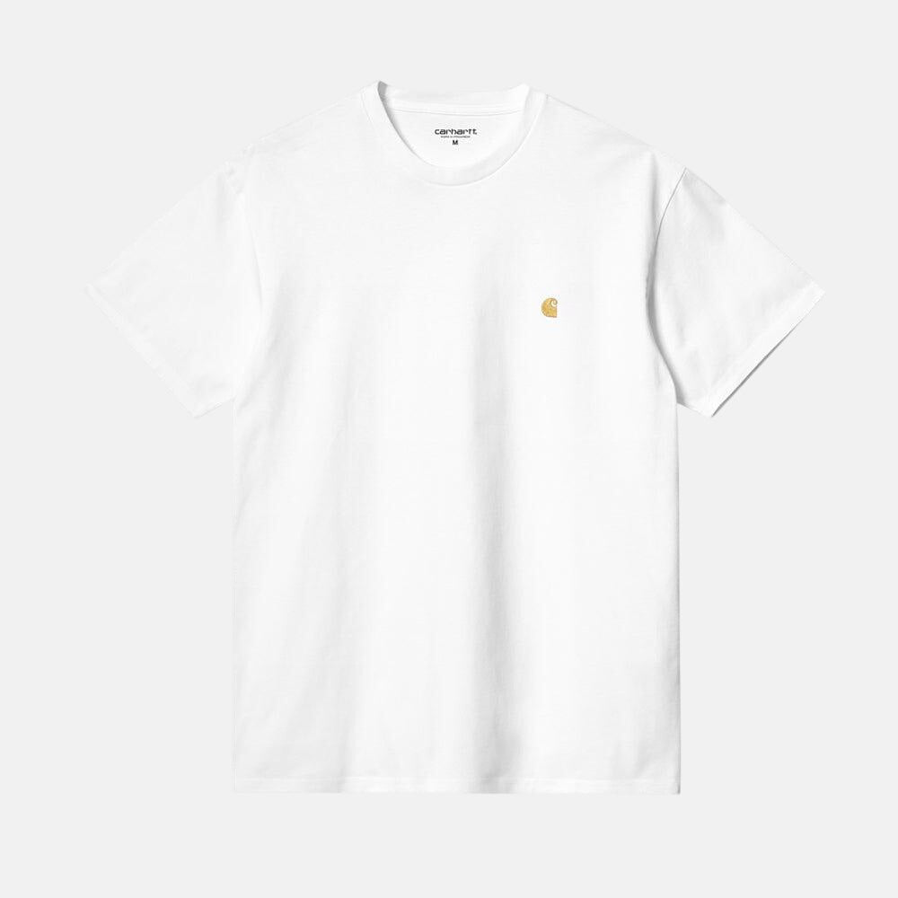 Carhartt WIP S/S Chase T-Shirt White Gold - SPR082-S - northern threads uk