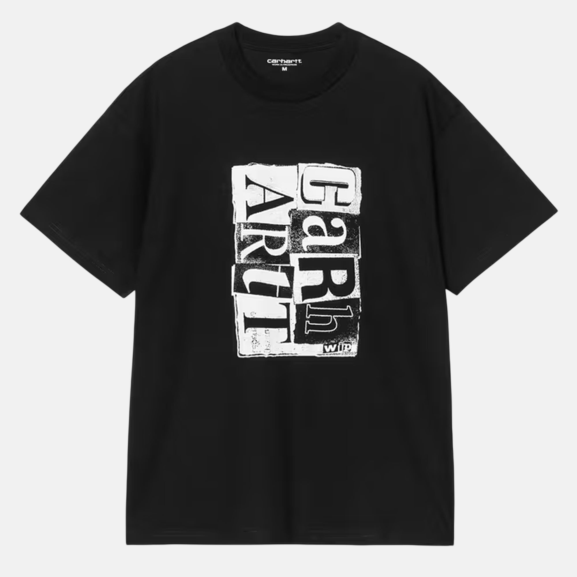 Carhartt WIP S/S Moving Letterpress T-Shirt Black - SPR1118-M - northern threads uk