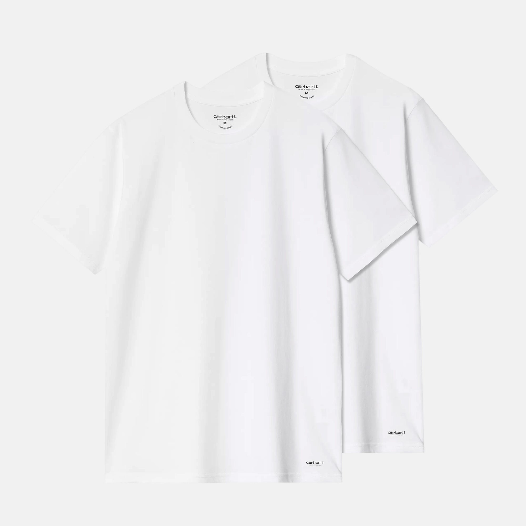 Carhartt WIP Standard Crew Neck T-Shirt 2 Pack White White - SPR079-S - northern threads uk