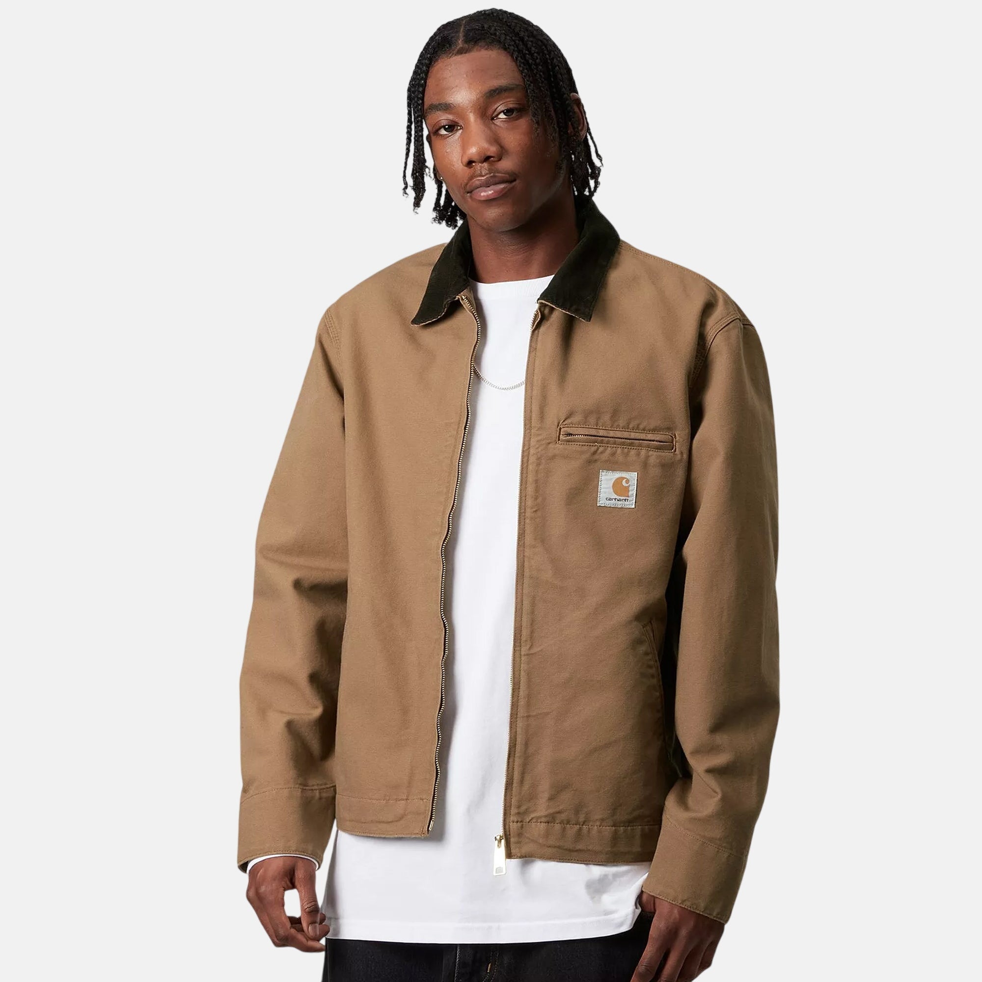 Carhartt WIP Summer Detroit Jacket Hamilton Brown Tobacco Rinsed - SPR375-S - northern threads uk