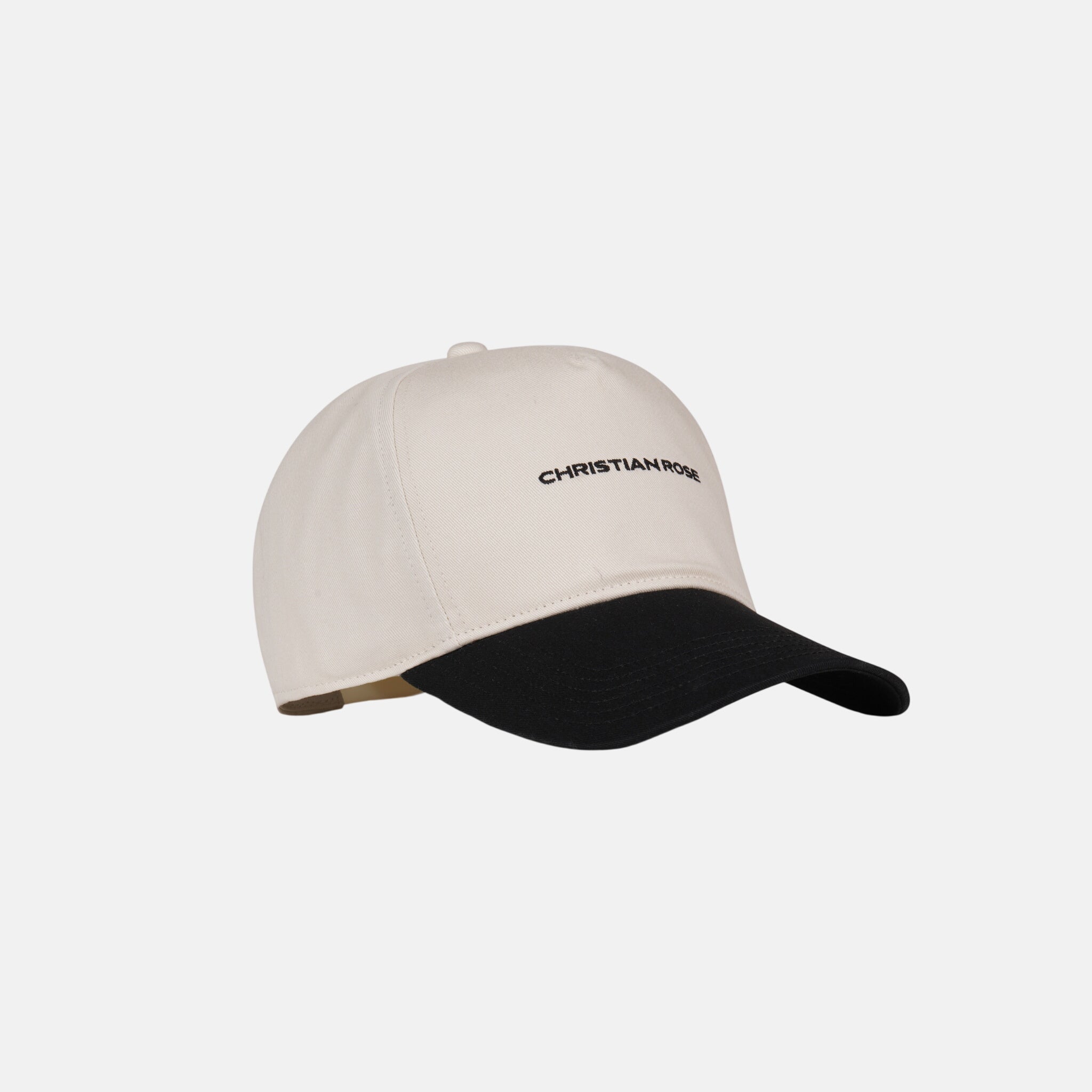 Christian Rose Contrast Unstructured Trucker Cap White Black - CR038WB - northern threads uk