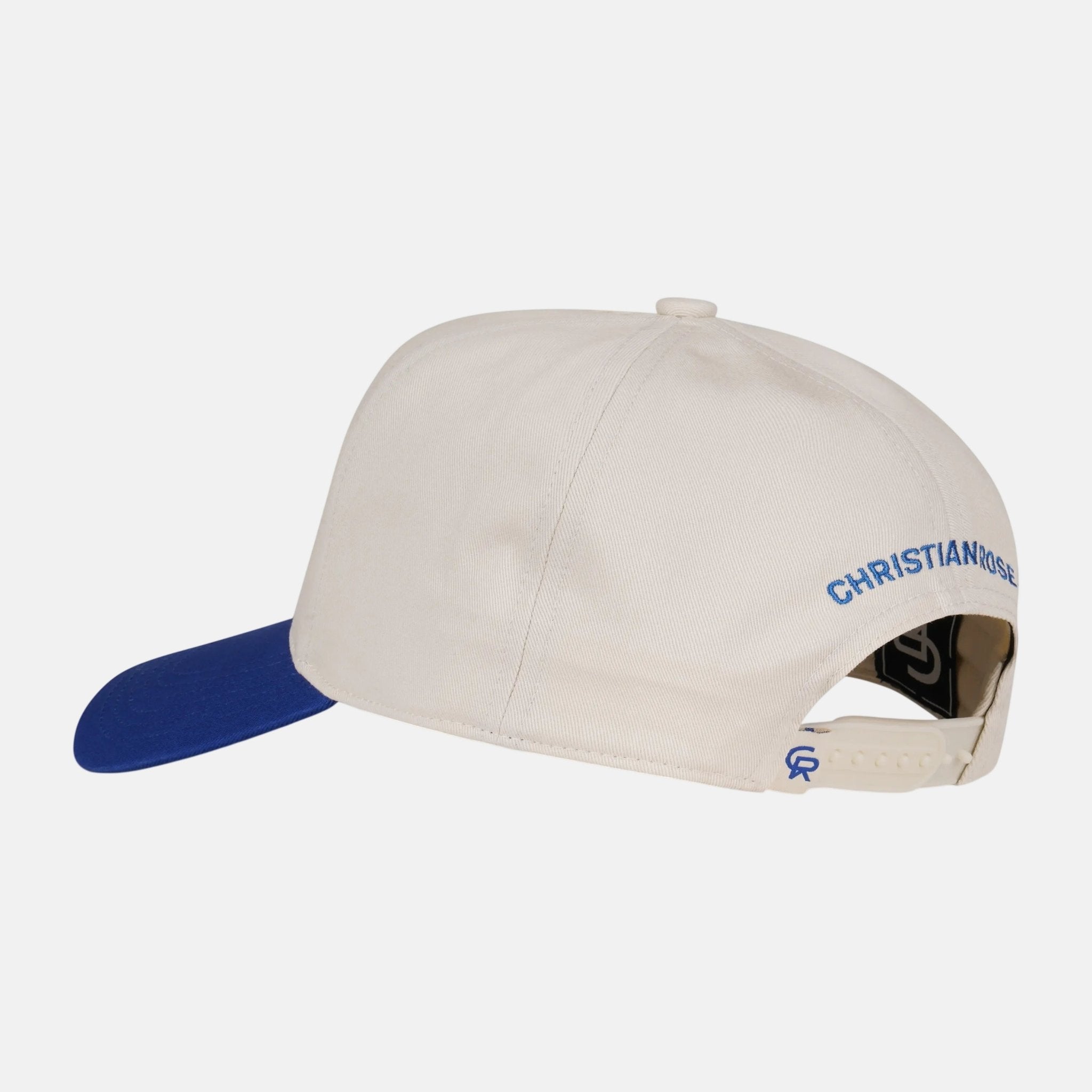 Christian Rose Contrast Unstructured Trucker Cap White Blue - CR038WBL - northern threads uk