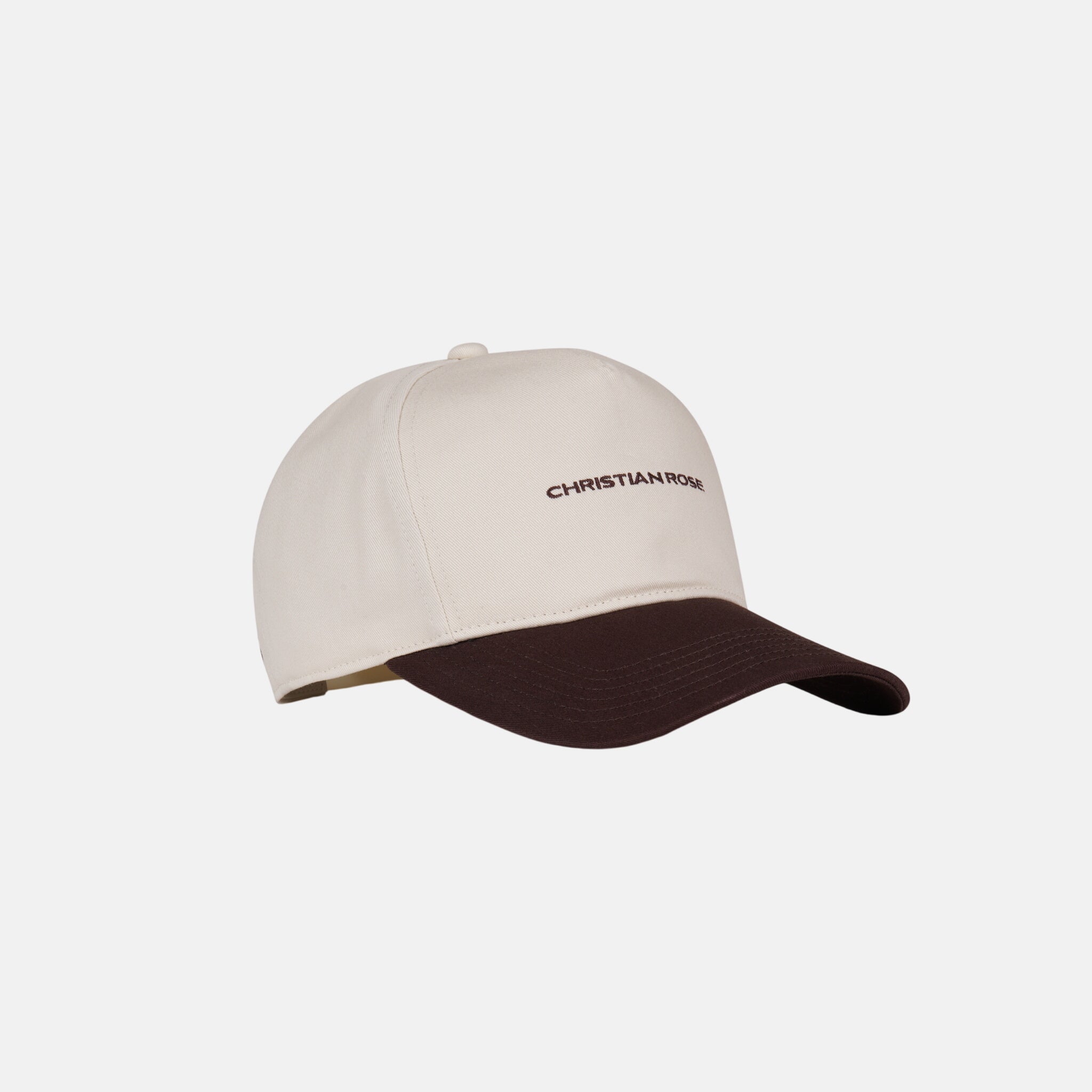 Christian Rose Contrast Unstructured Trucker Cap White Brown - CR038WBR - northern threads uk
