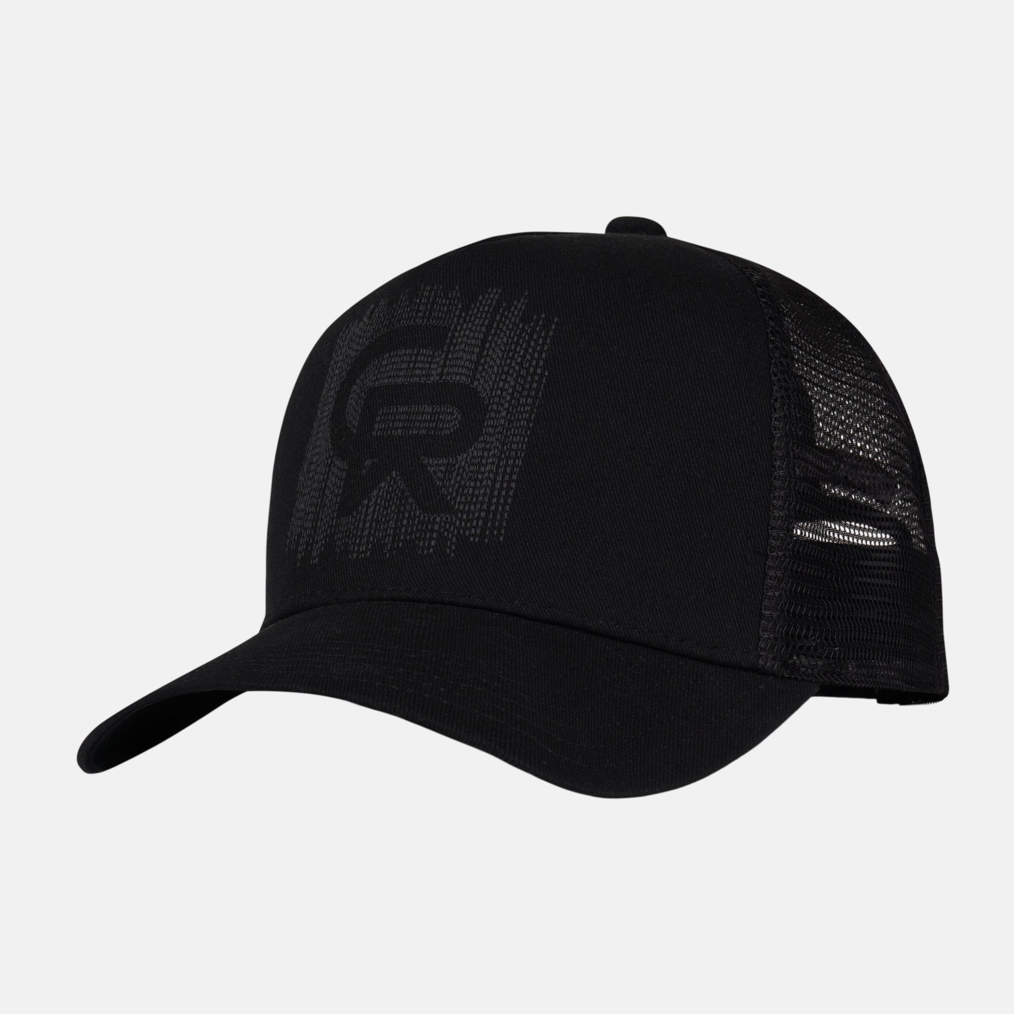 Christian Rose CR Chainstitch Trucker Cap Black - CR029BB - northern threads uk