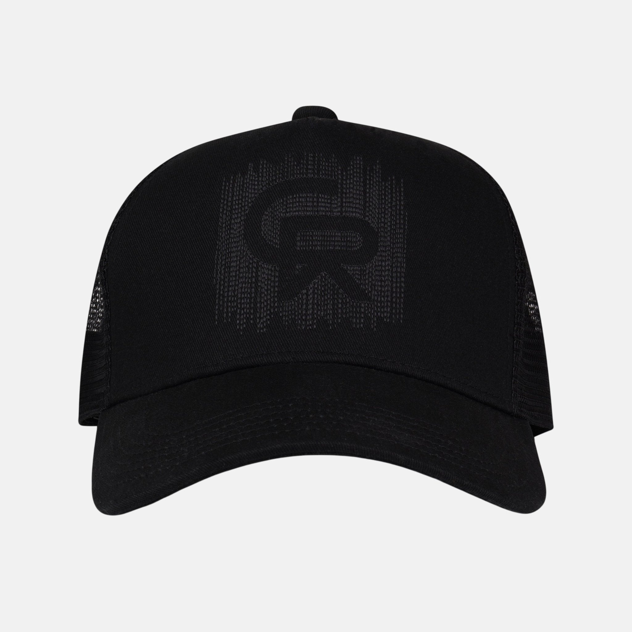 Christian Rose CR Chainstitch Trucker Cap Black - CR029BB - northern threads uk
