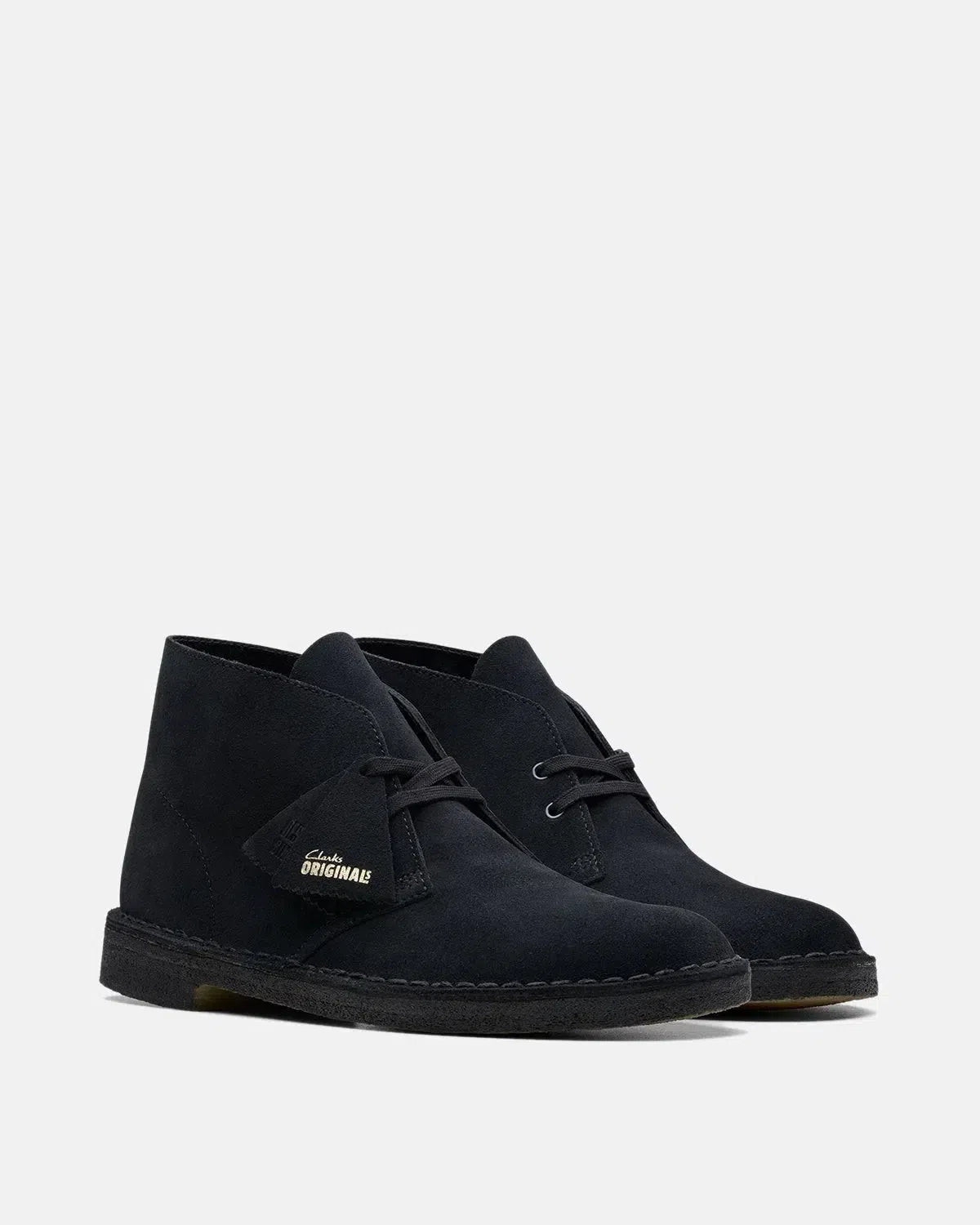 CLARKS ORIGINALS-CLARKS ORIGINALS DESERT BOOTS BLACK SUEDE-NORTHERN THREADS DESIGNER MENSWEAR