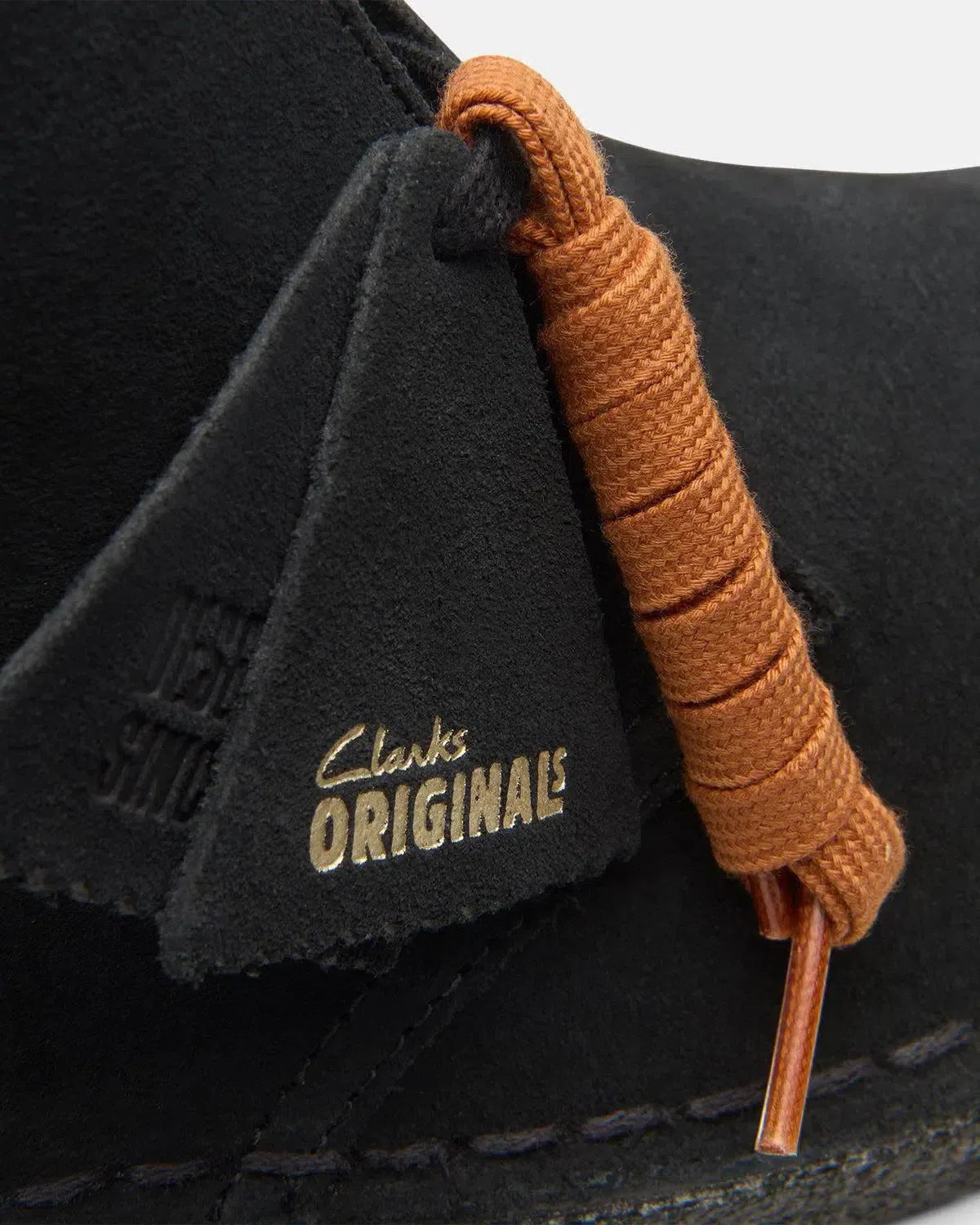 CLARKS ORIGINALS-CLARKS ORIGINALS DESERT BOOTS BLACK SUEDE-NORTHERN THREADS DESIGNER MENSWEAR