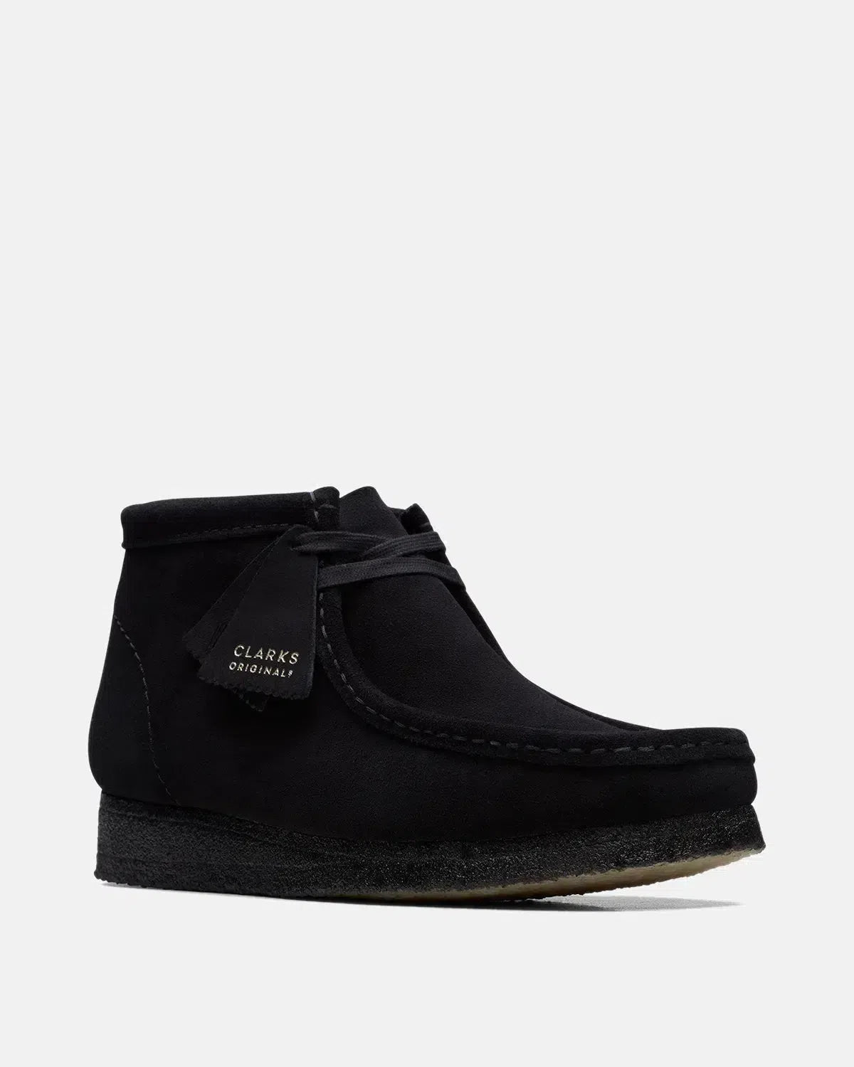CLARKS ORIGINALS-CLARKS ORIGINALS WALLABEE BOOTS BLACK SUEDE-NORTHERN THREADS DESIGNER MENSWEAR