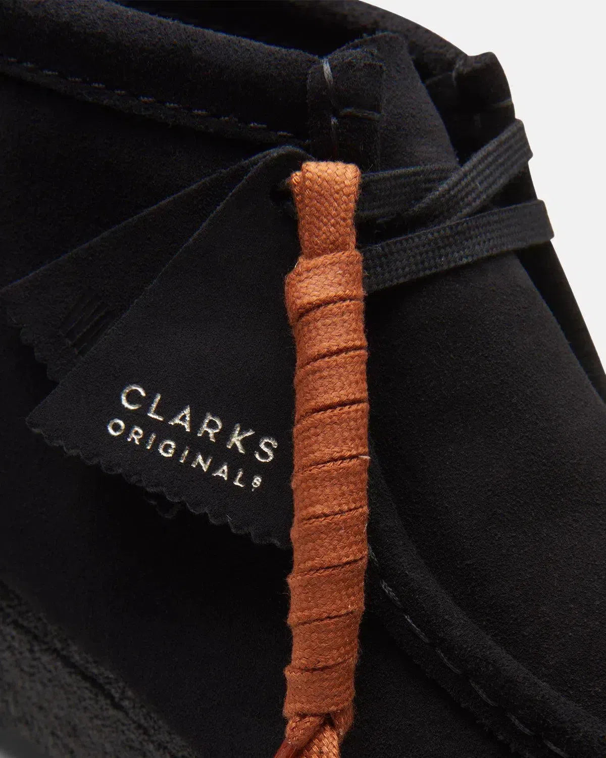 CLARKS ORIGINALS-CLARKS ORIGINALS WALLABEE BOOTS BLACK SUEDE-NORTHERN THREADS DESIGNER MENSWEAR