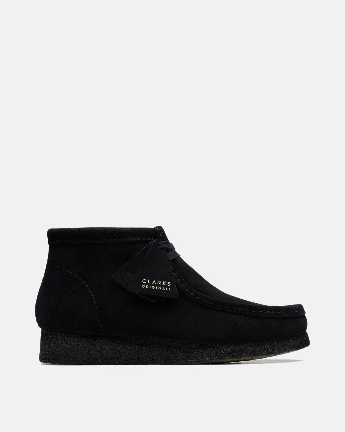 CLARKS ORIGINALS-CLARKS ORIGINALS WALLABEE BOOTS BLACK SUEDE-NORTHERN THREADS DESIGNER MENSWEAR