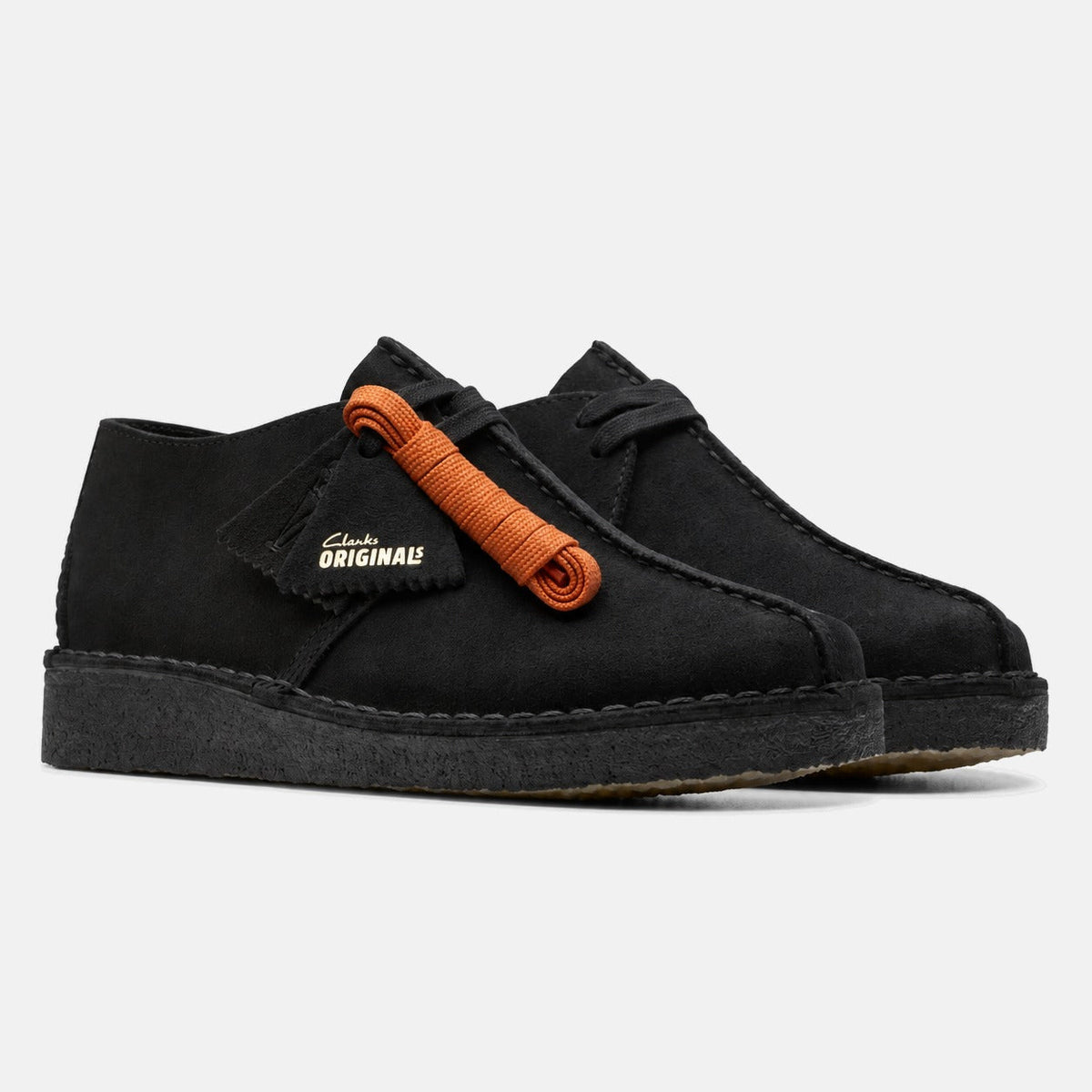 Clarks Originals Desert Trek Shoes Black Suede | Northern Threads Designer Menswear