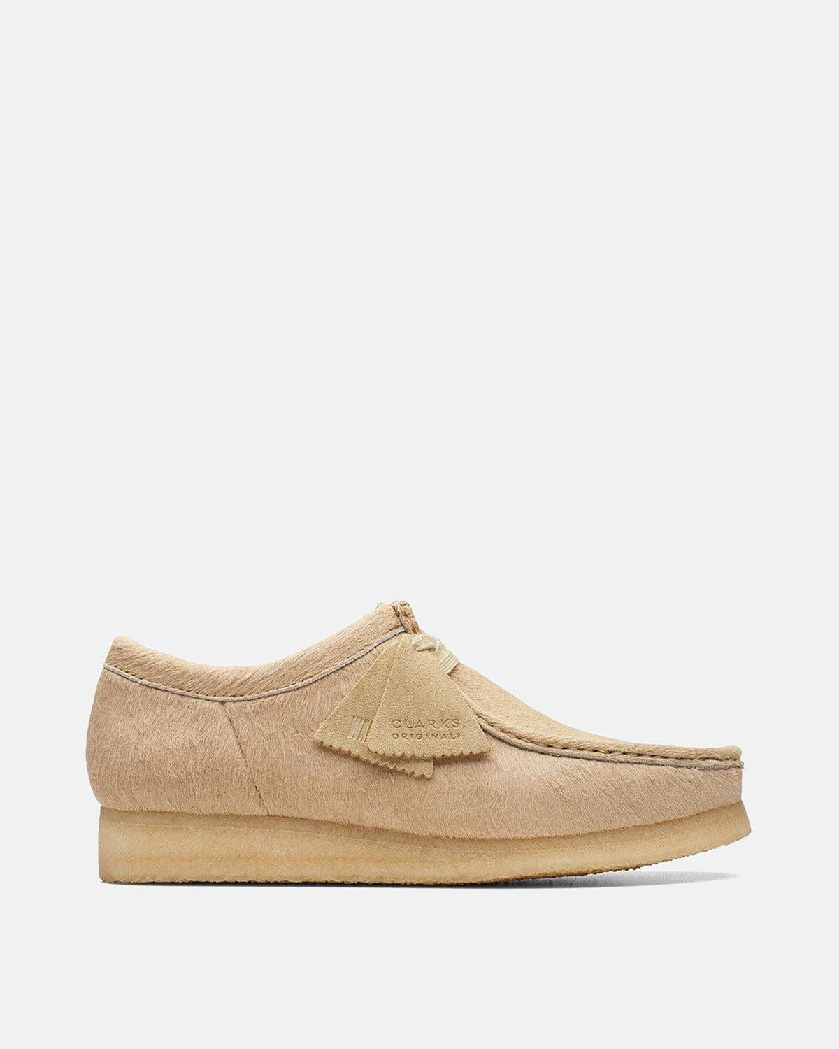CLARKS ORIGINALS WALLABEE SHOES MAPLE HAIR ON - CLARKS-26173635-UK8 - northern threads uk