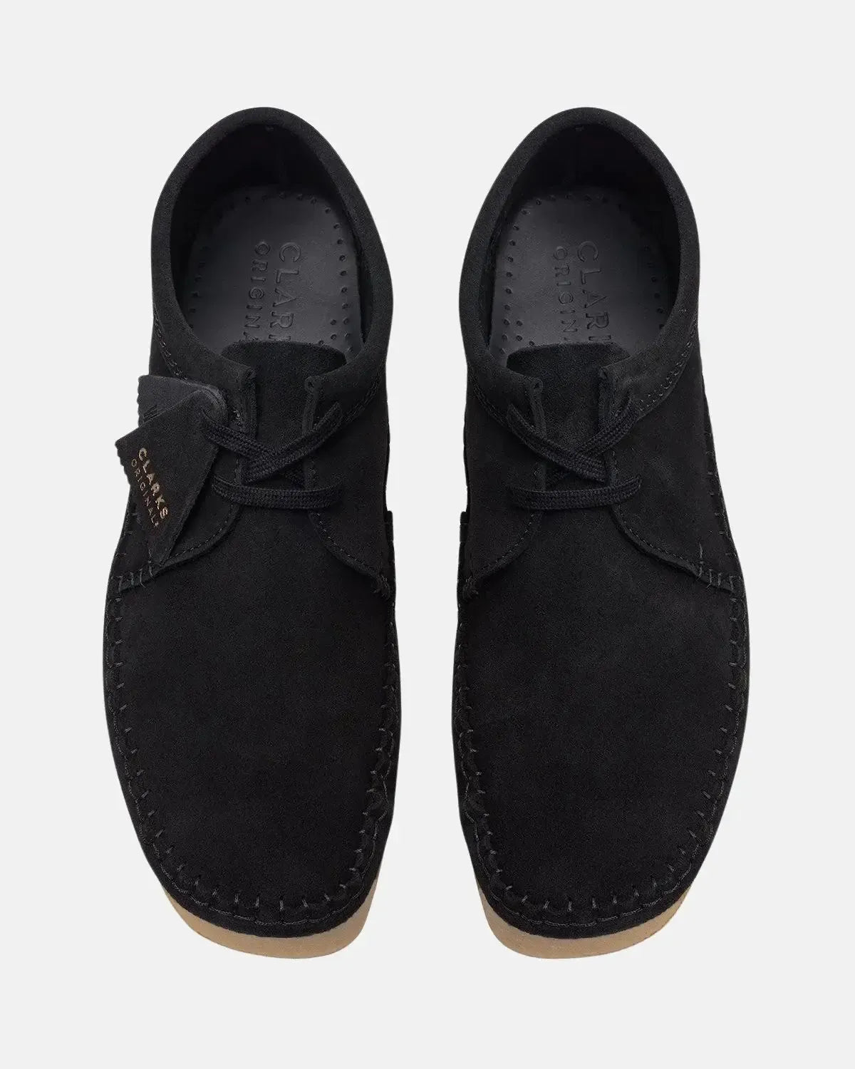 CLARKS ORIGINALS WEAVER SHOES BLACK SUEDE - CLARKS-26165081-UK7 - northern threads uk