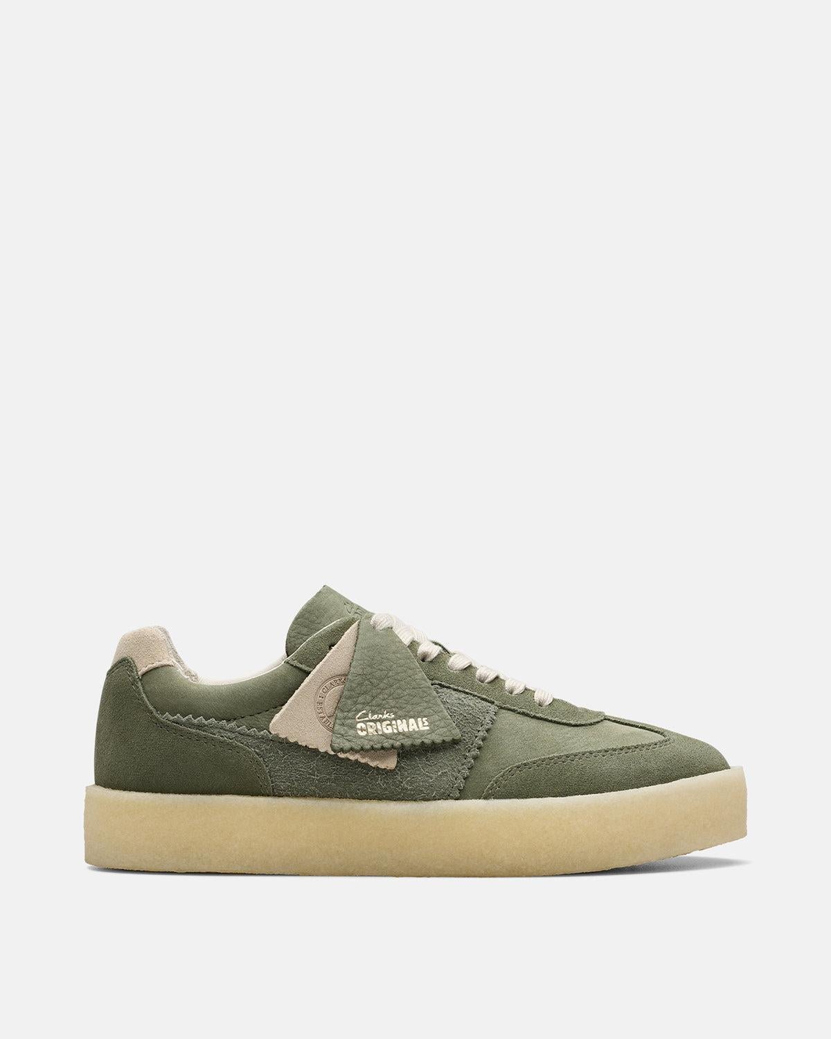 CLARKS ORIGINALS WOMENS TOR 80 TRAINERS KHAKI GREEN - CLARKS-26178160-UK3 - northern threads uk